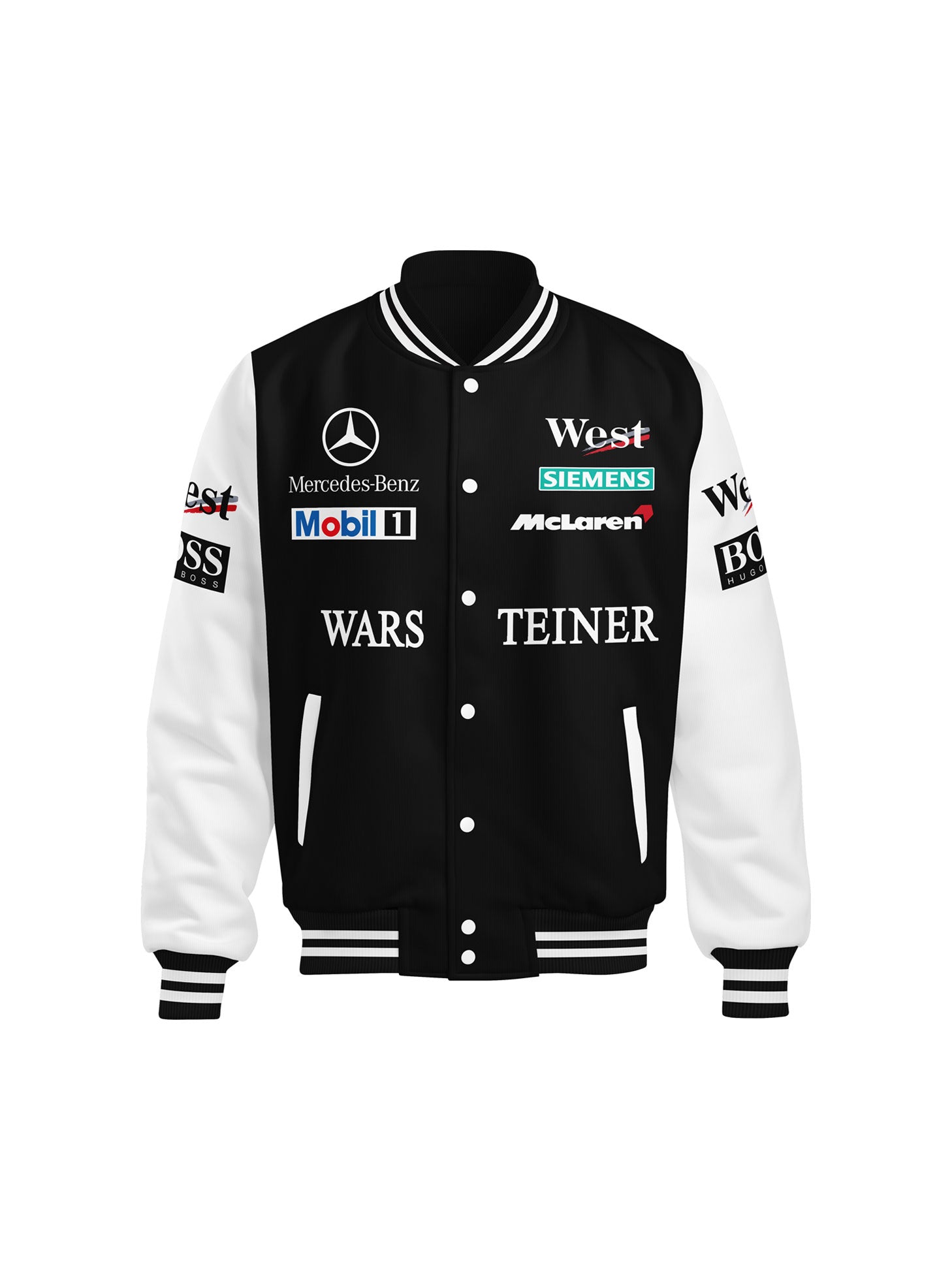 Jaqueta Mclaren West Mercedes Retrô