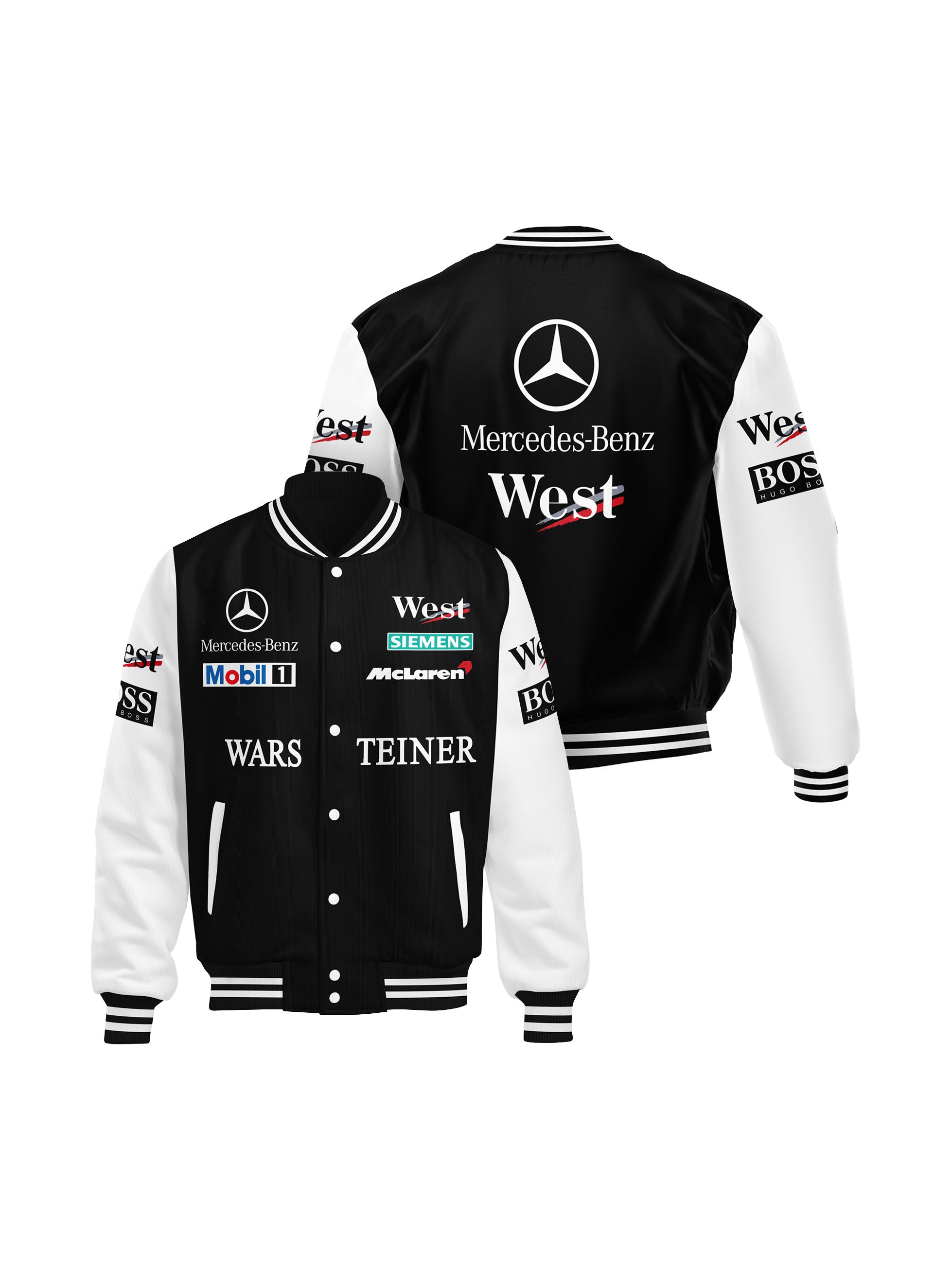 Jaqueta Mclaren West Mercedes Retrô