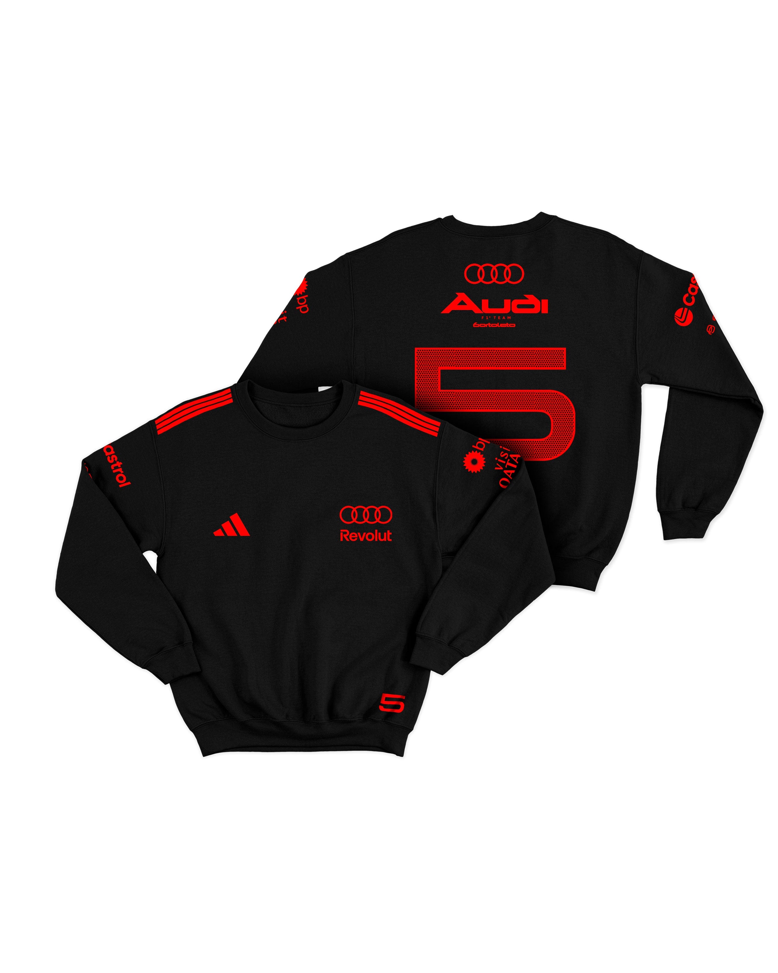 Moletom Gabriel Bortoleto Red&Black Audi F1 2026 Preto