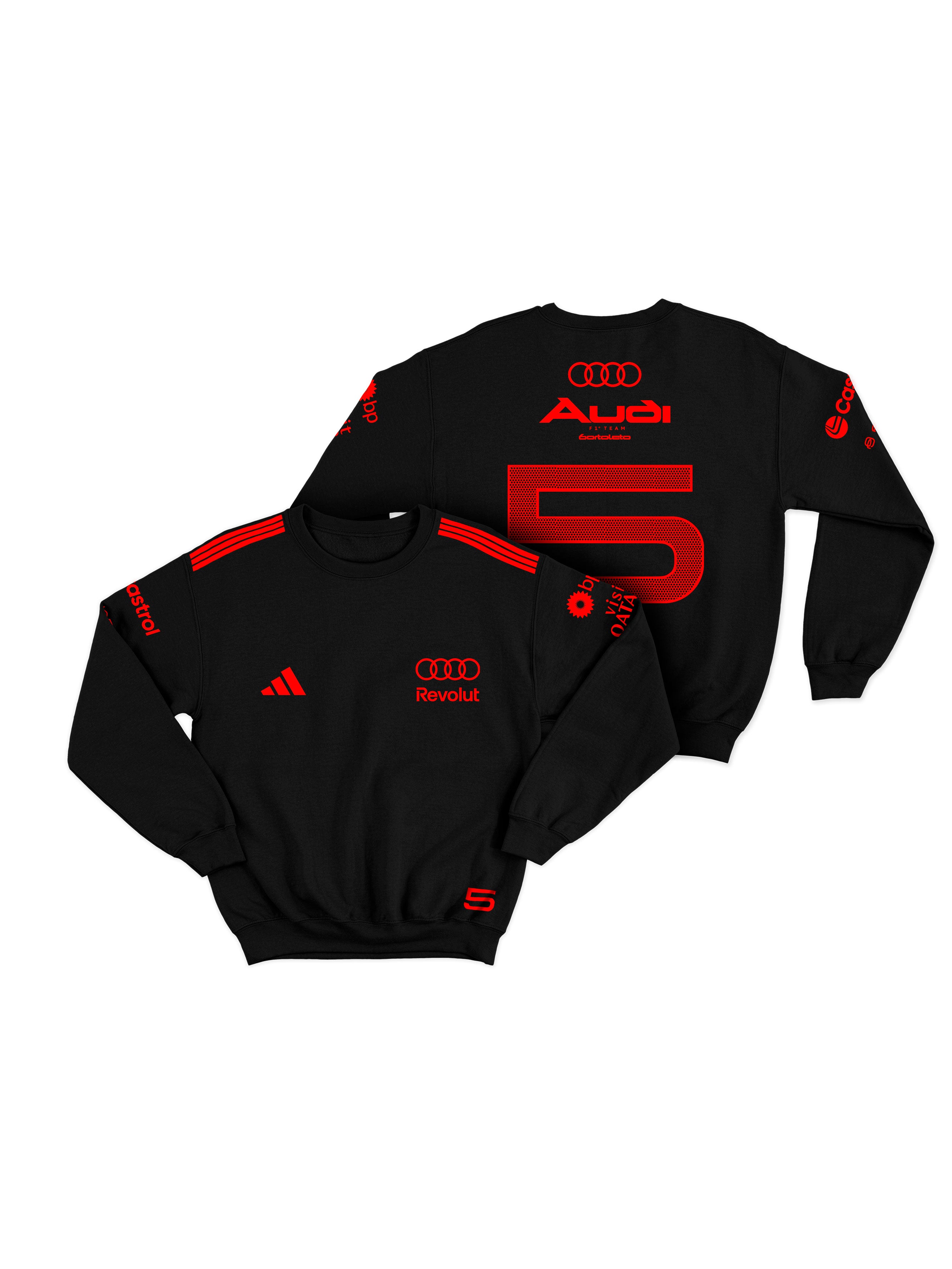 Moletom Gabriel Bortoleto Red&Black Audi F1 2026 Preto