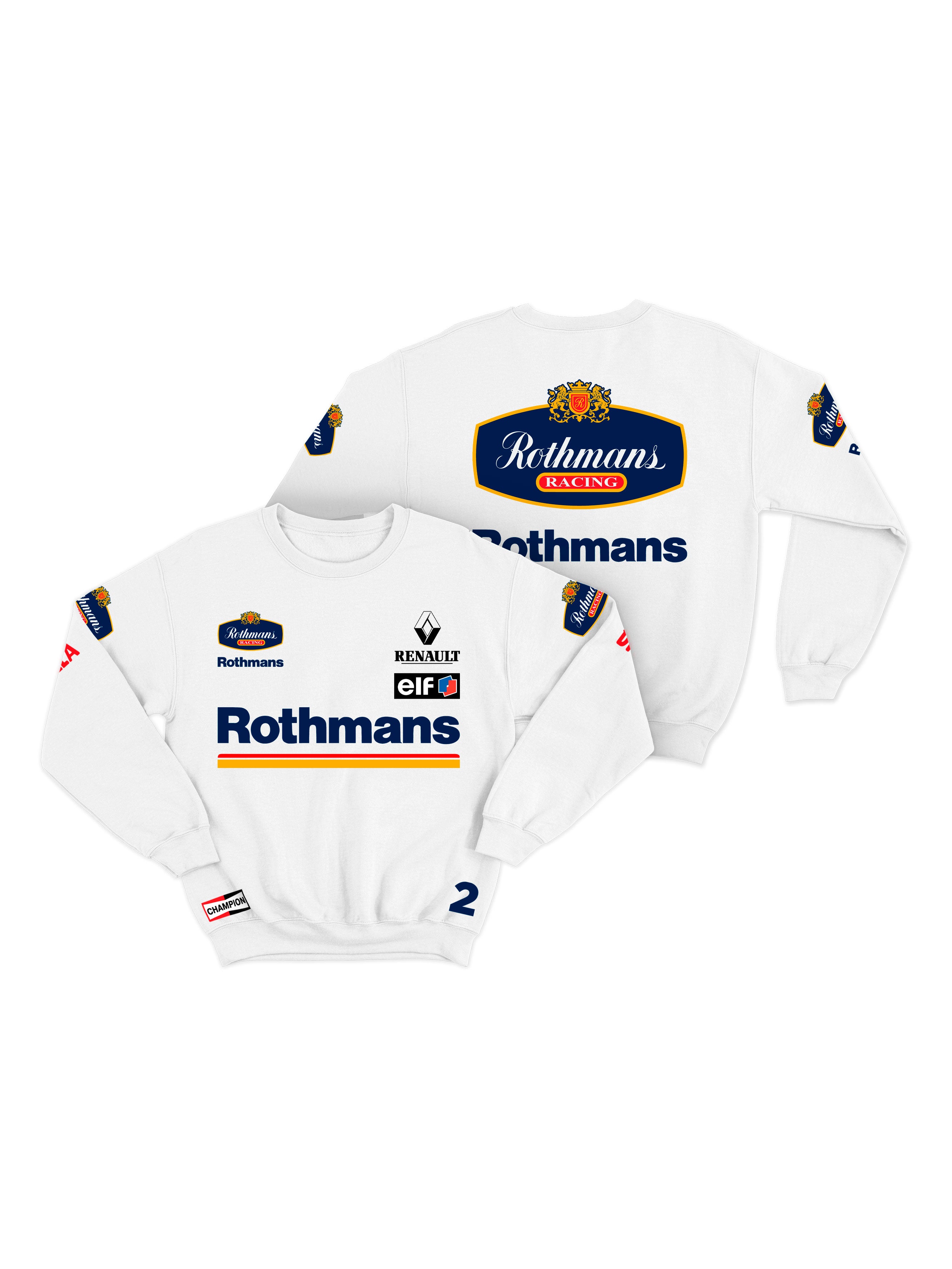 Moletom Williams Retrô Rothmans Racing Branco