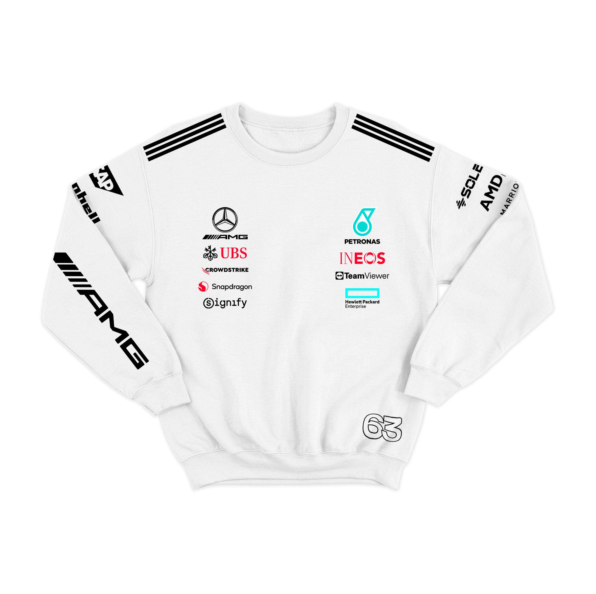 Moletom Mercedes George Russell 2025 Branco