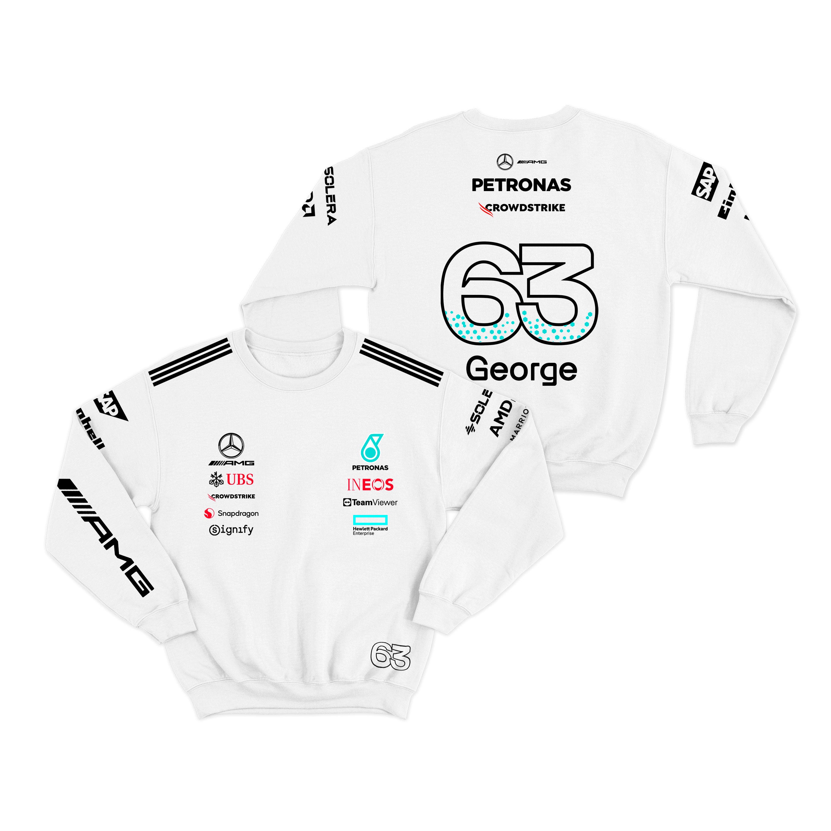 Moletom Mercedes George Russell 2025 Branco