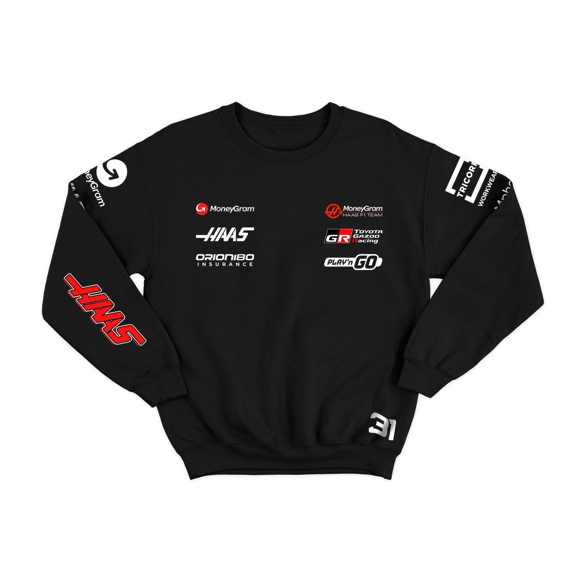 Moletom Haas Esteban Ocon 2025 Preto