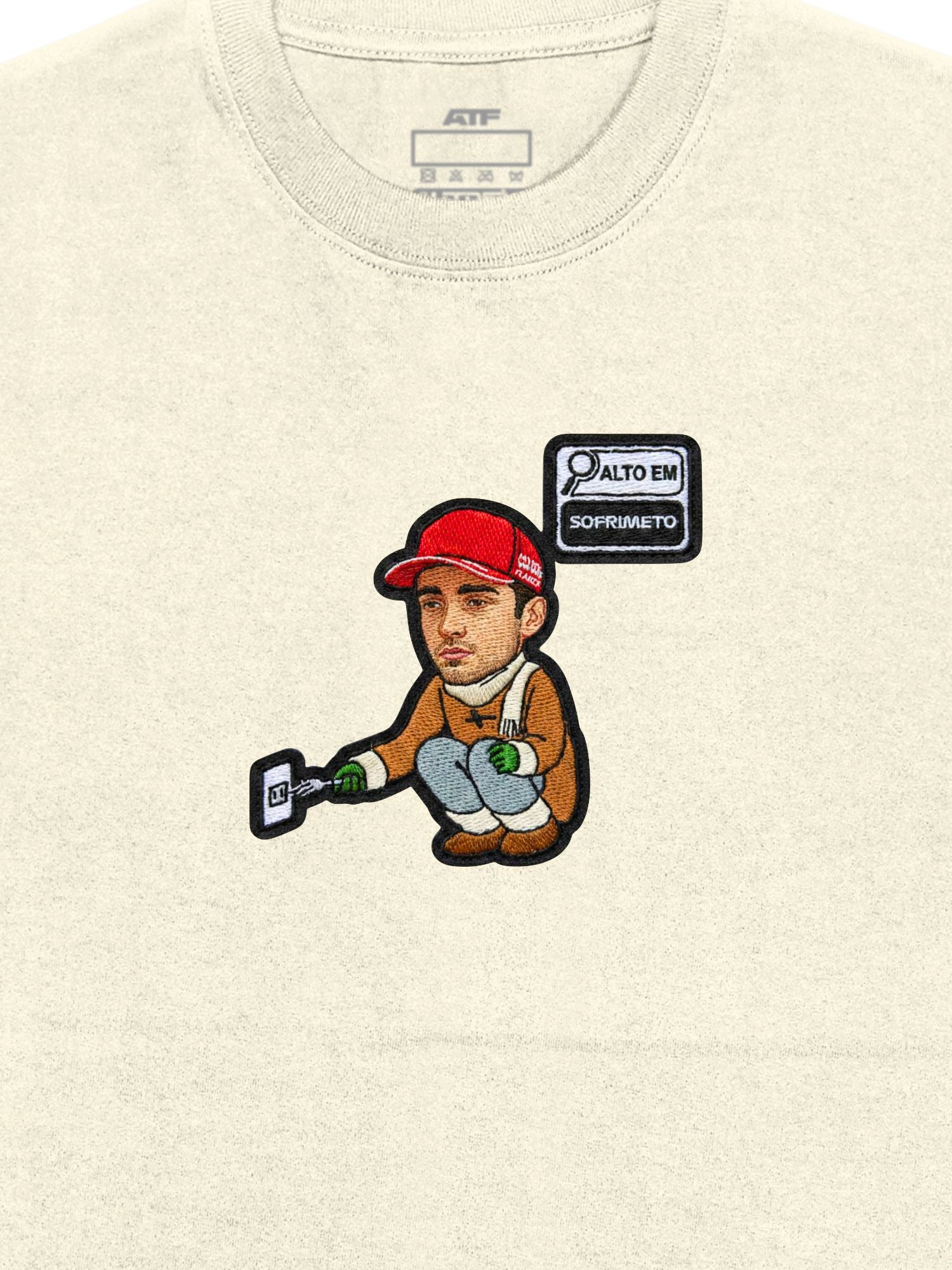 Camiseta Oversized Charles Alto Em Sofrimento Off White