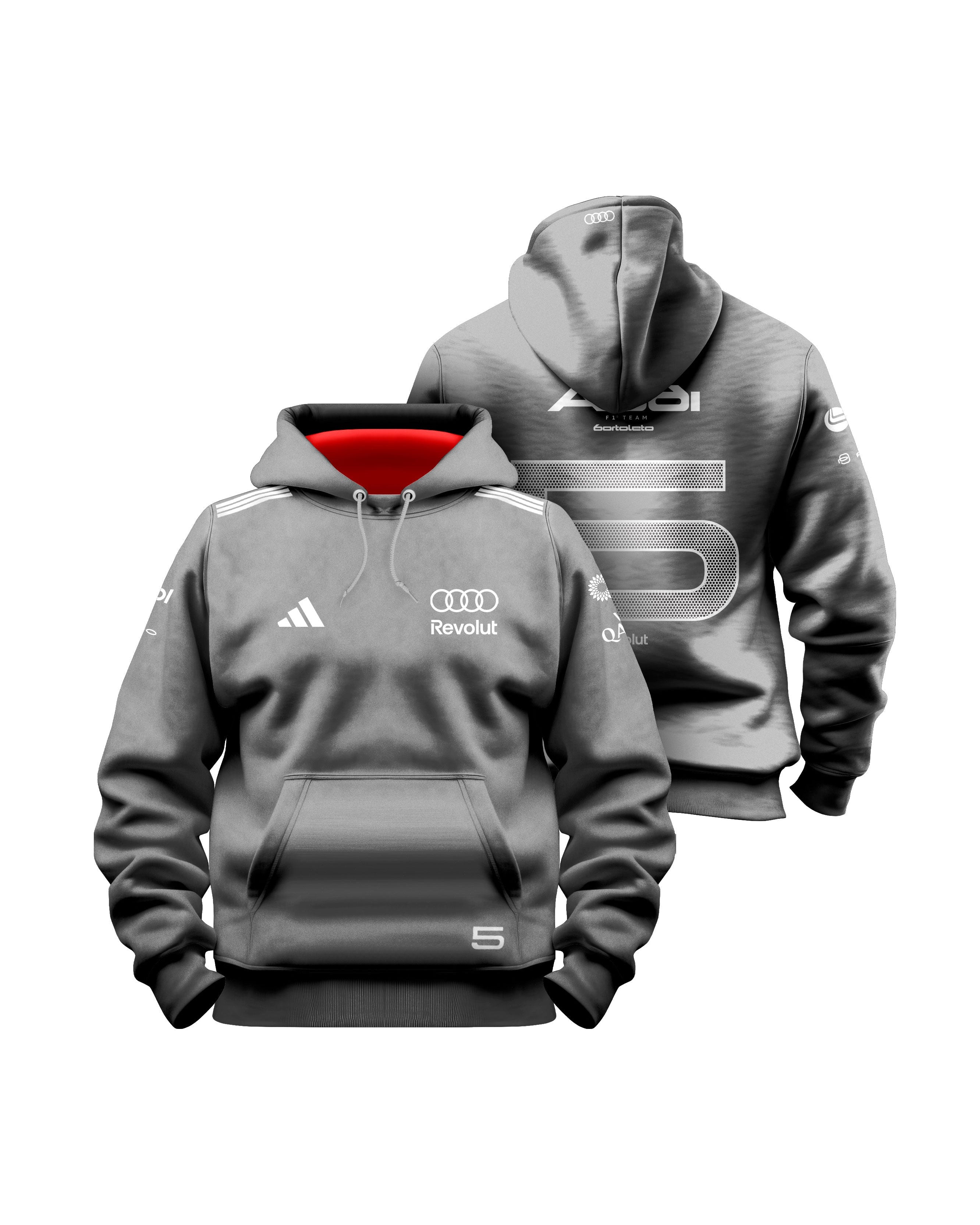 Moletom Canguru Gabriel Bortoleto Audi 2026 Cinza