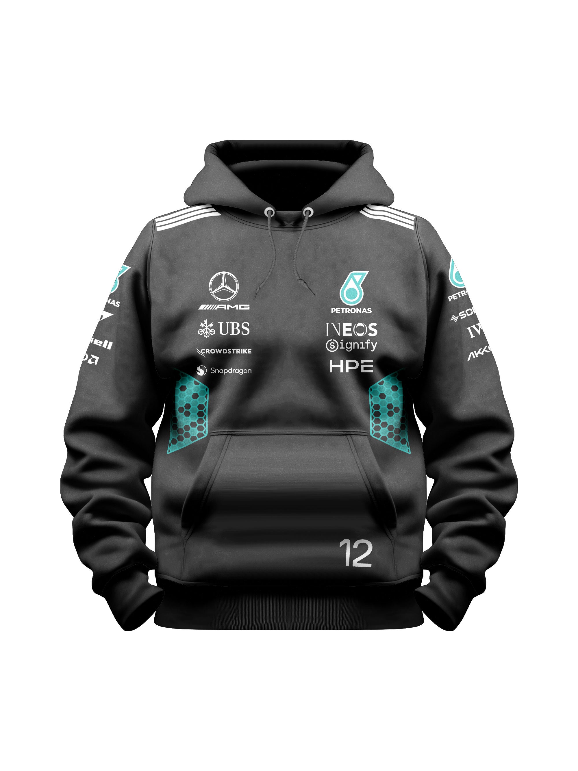 Moletom Canguru Kimi Antonelli Mercedes AMG 2026 Preto