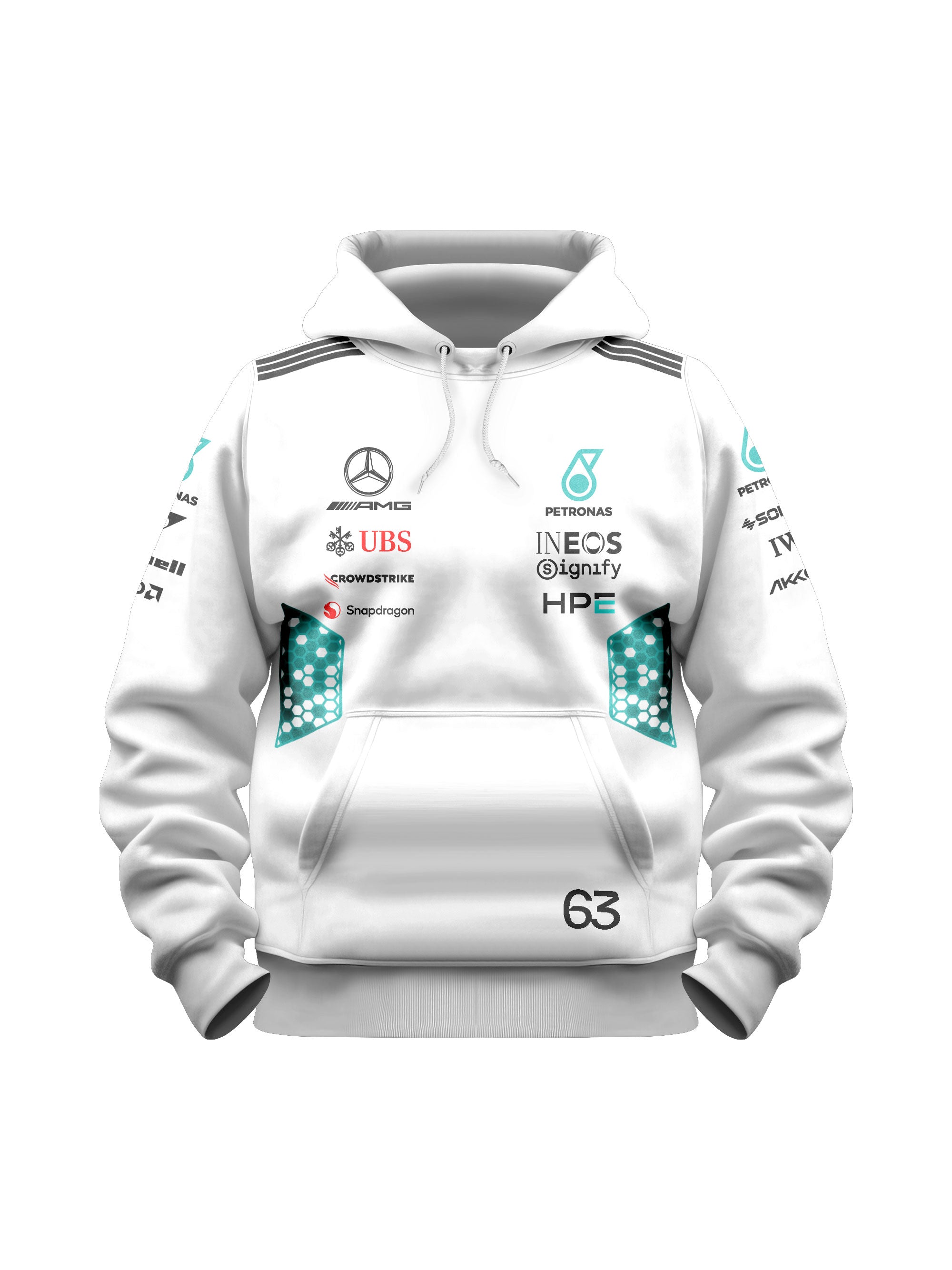 Moletom Canguru George Russell Mercedes AMG 2026 Branco
