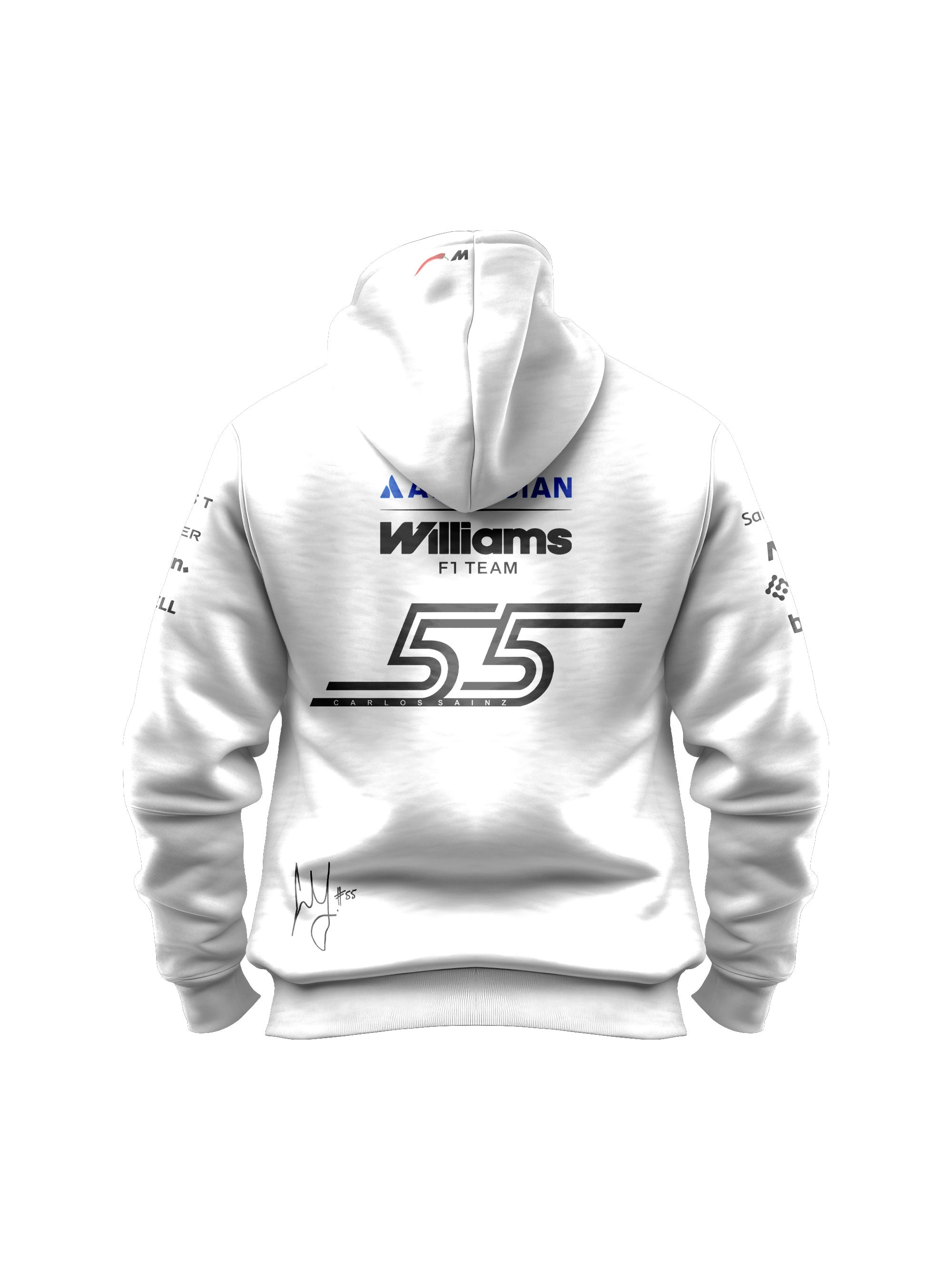 Moletom Canguru Carlos Sainz Williams F1 2026 Branco