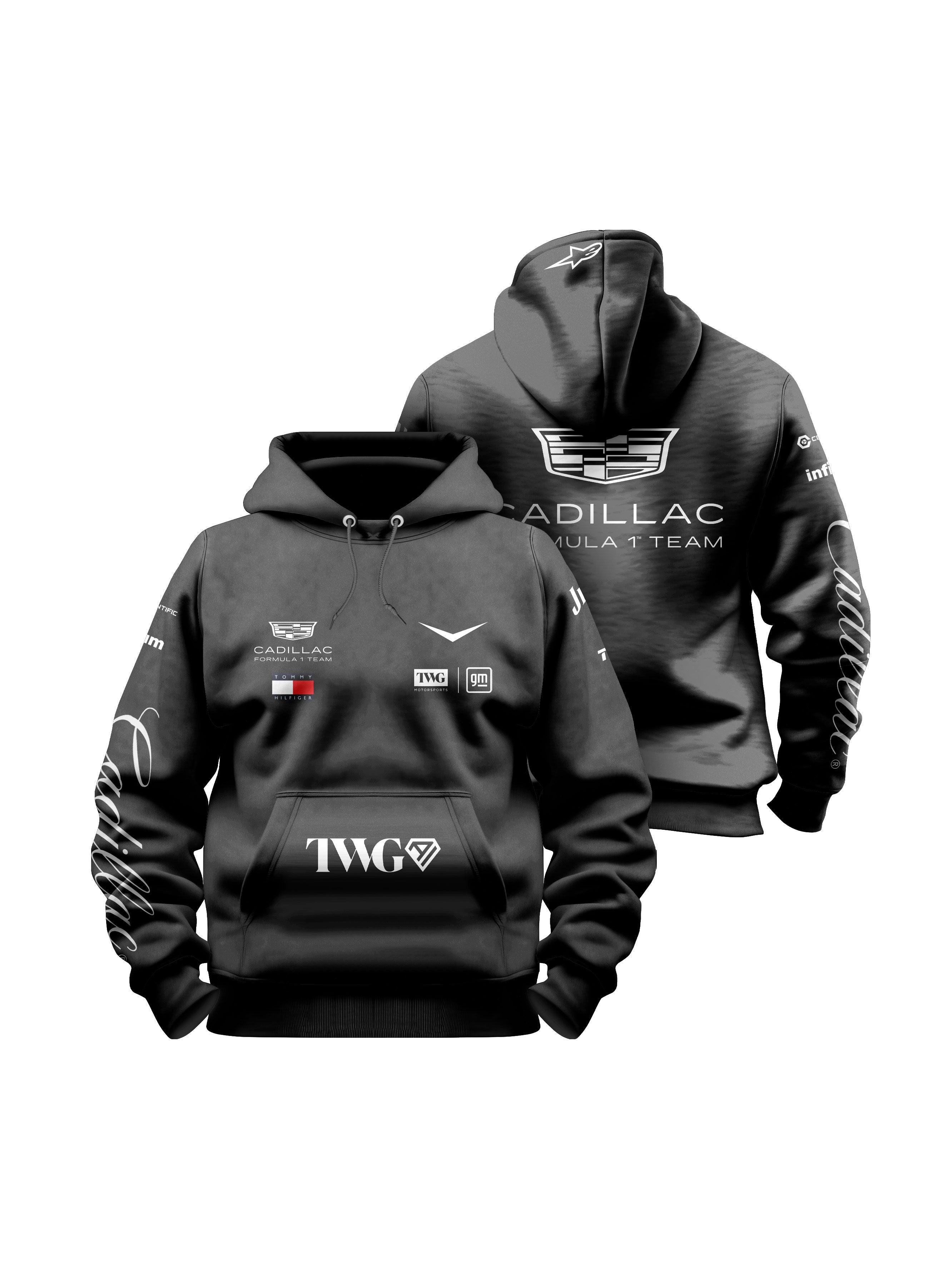 Moletom Canguru Cadillac F1 Equipe Preto