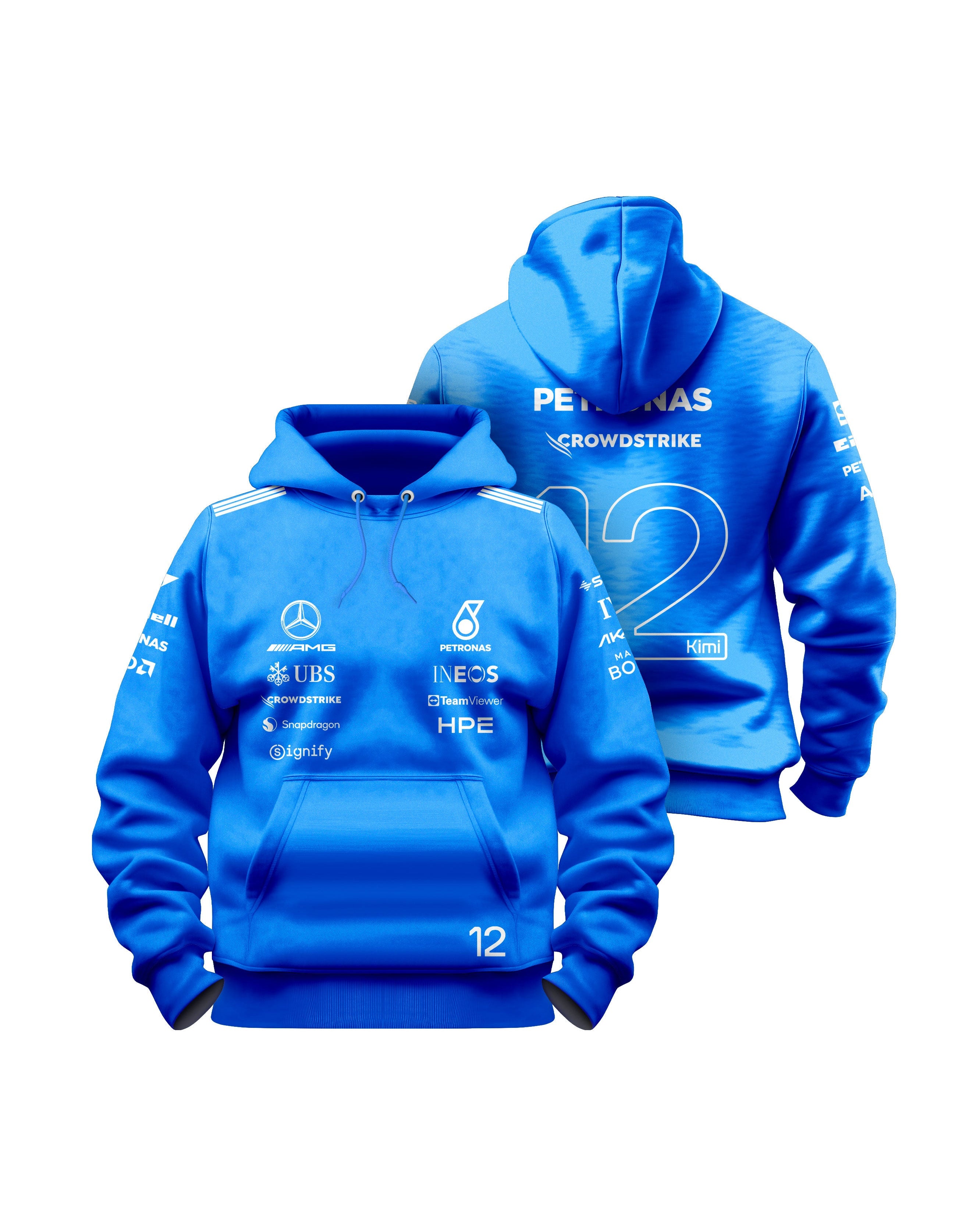 Moletom Canguru Kimi Antonelli Mercedes Blue Edition - frente