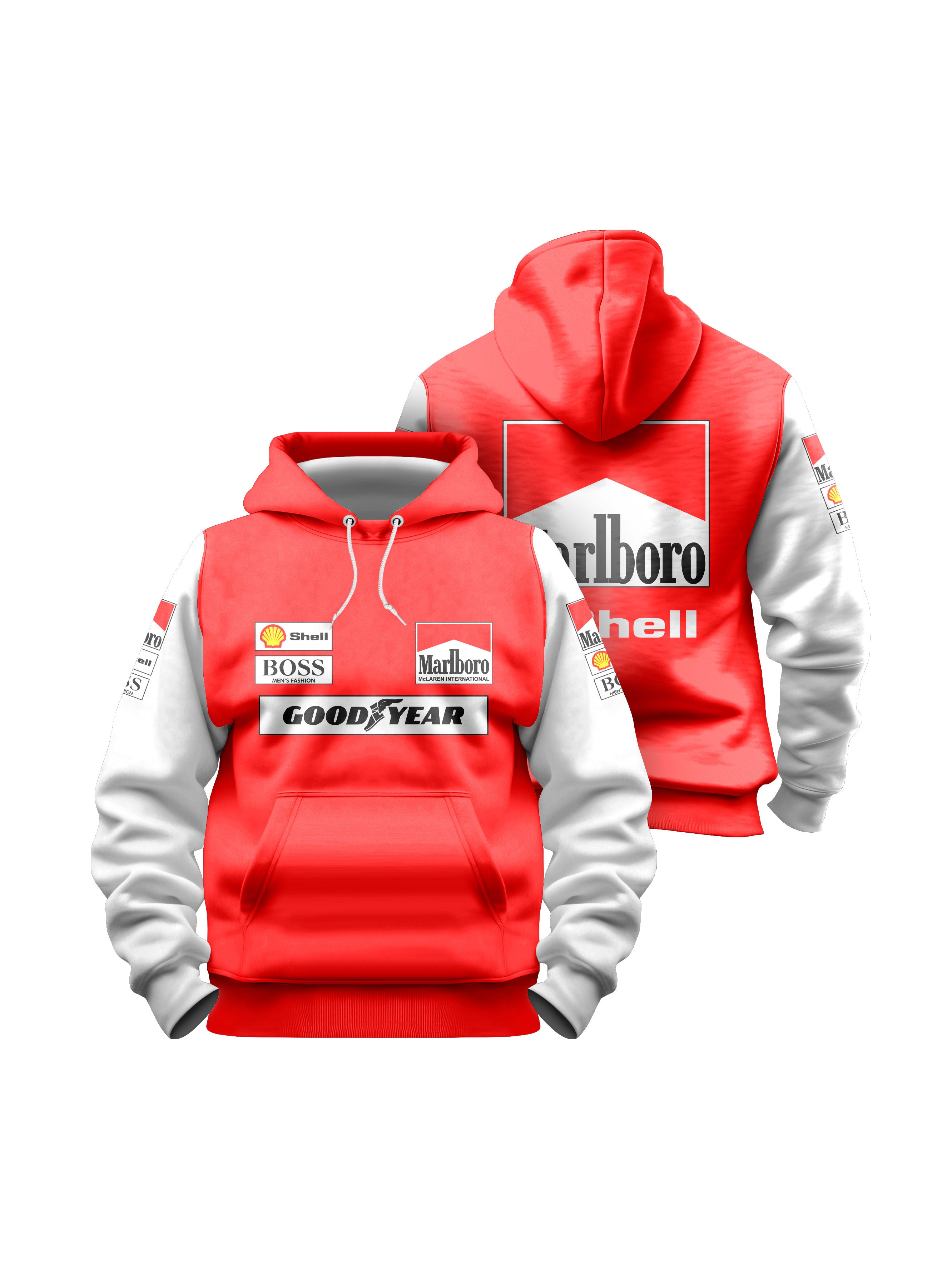 Moletom Canguru McLaren Marlboro Retrô Vermelho