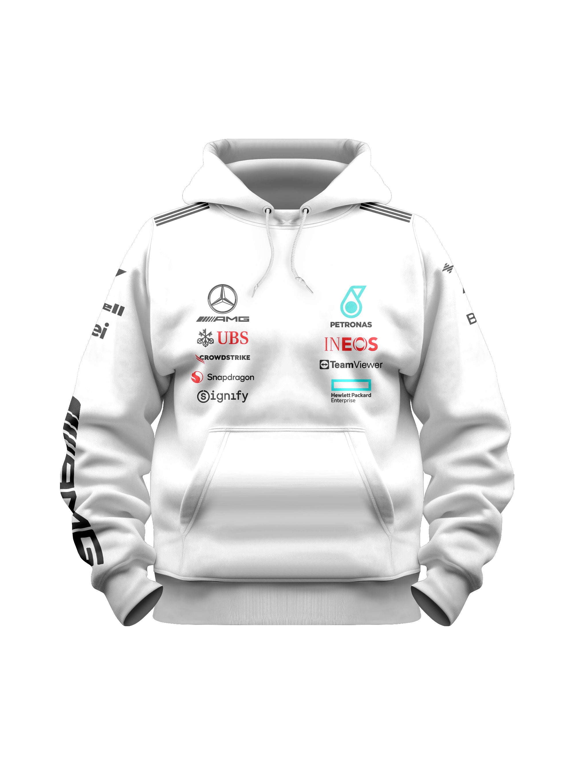 Moletom Canguru Mercedes 2025 Branco