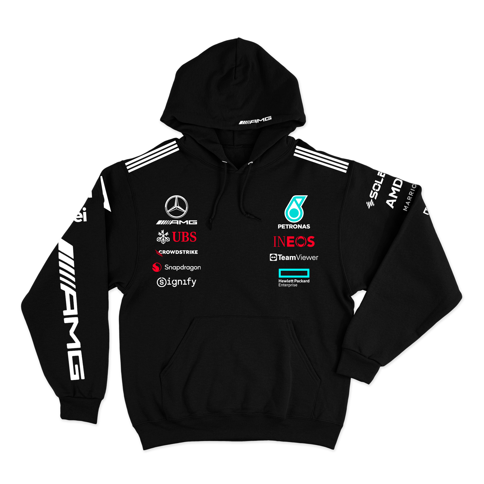 Moletom Canguru Mercedes George Russell 2025 Preto
