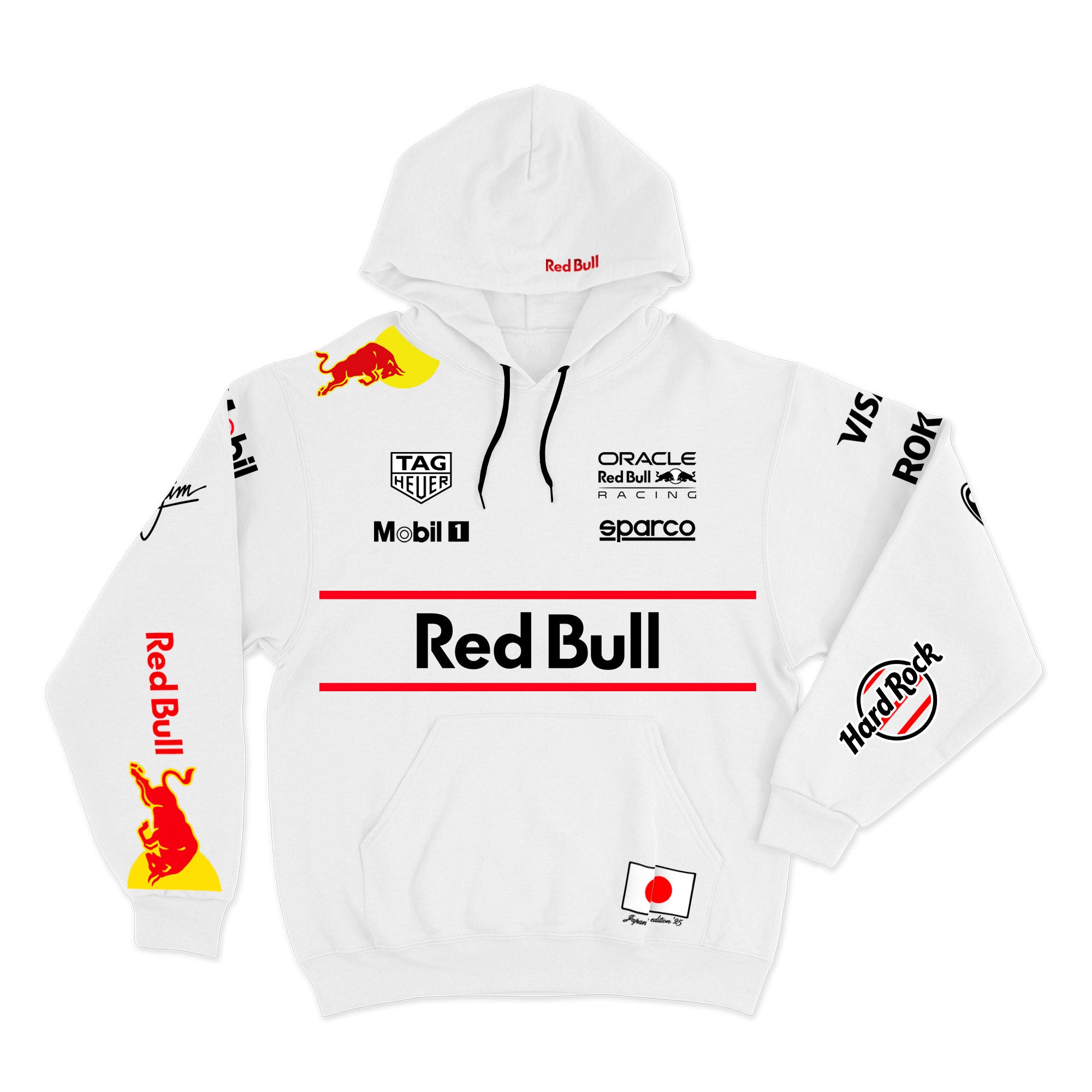 Moletom Canguru Edição Especial Japão Red Bull Branco 2025