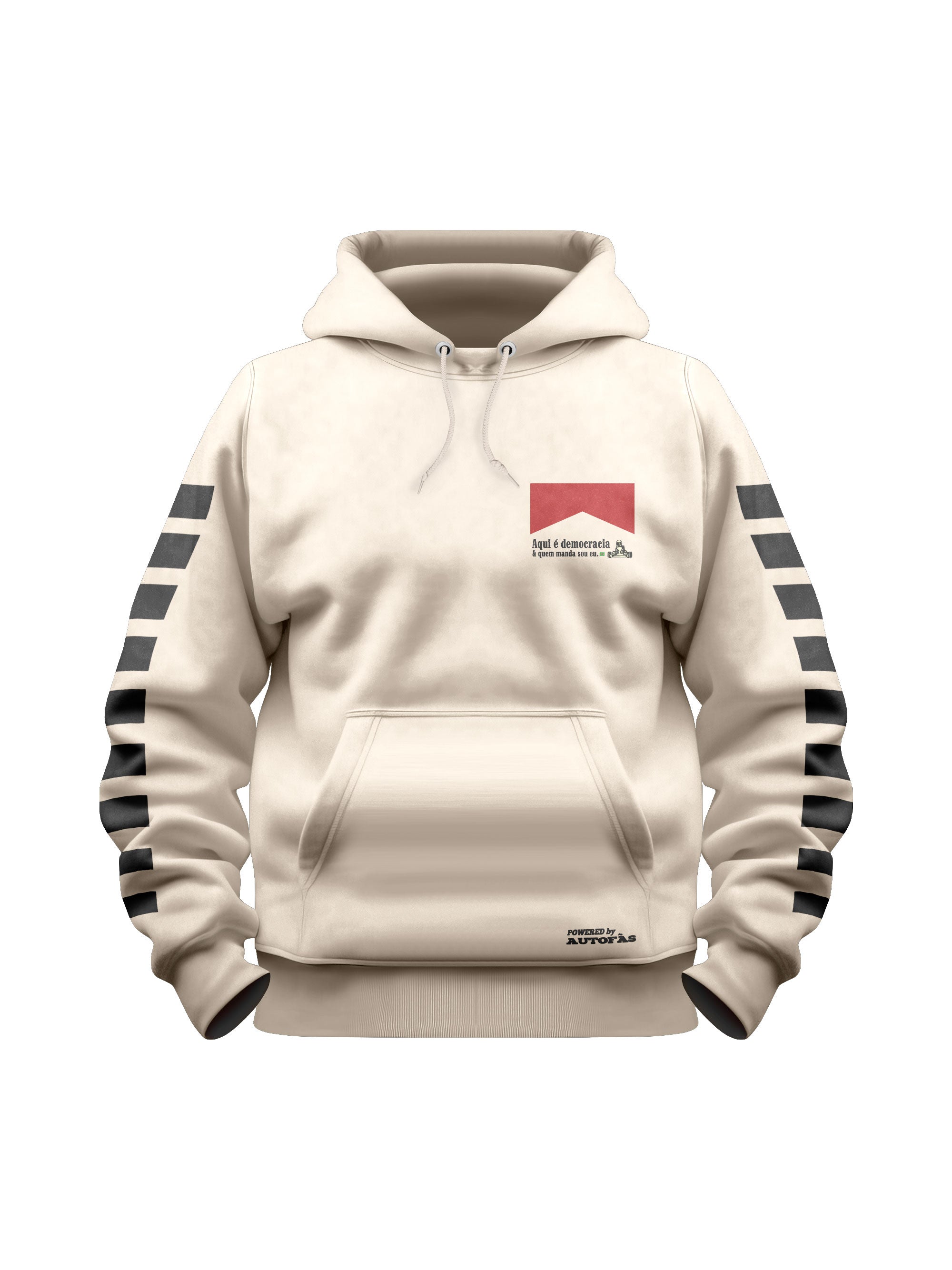 Moletom Canguru Democracia Retrô Off White