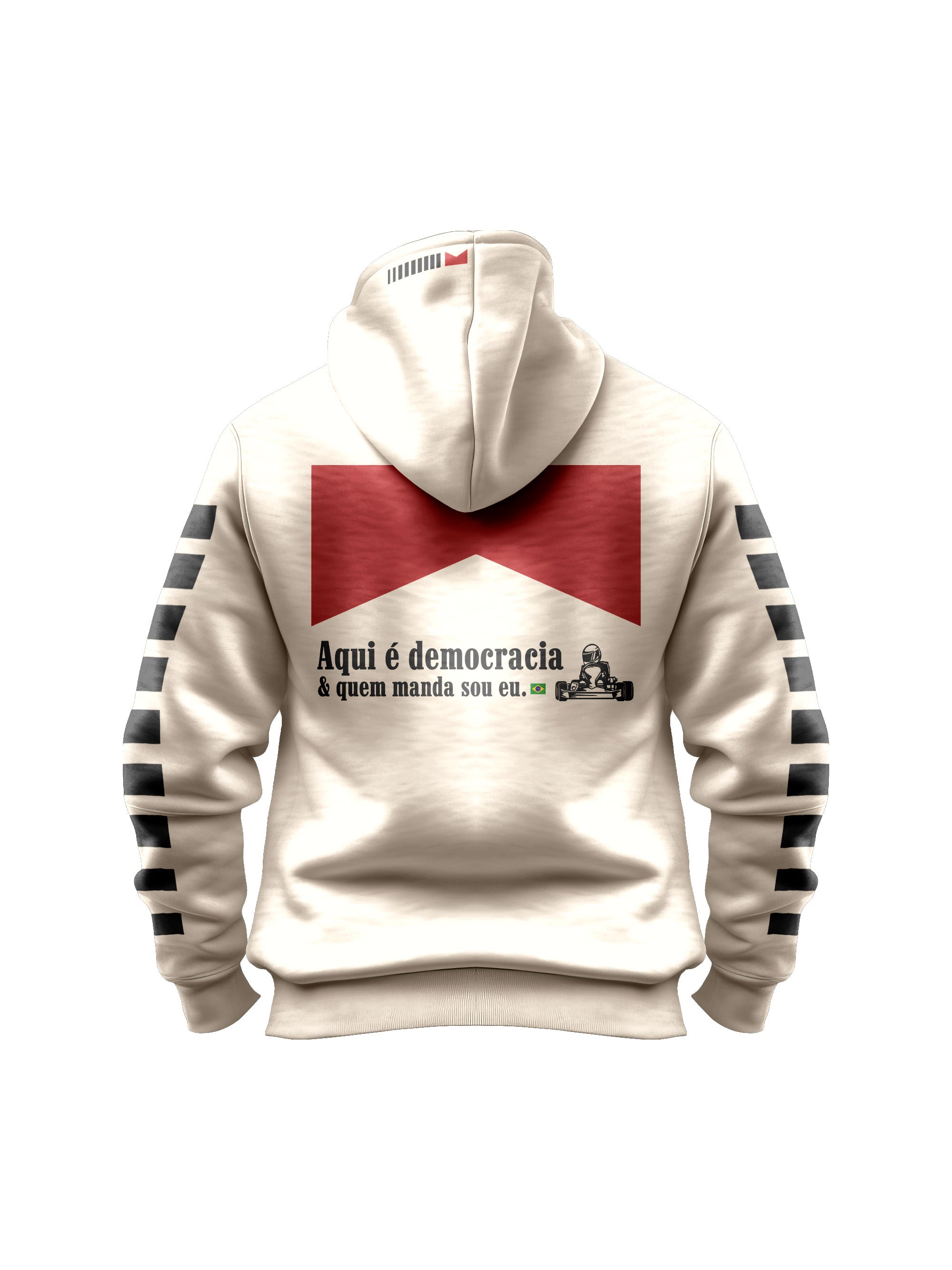 Moletom Canguru Democracia Retrô Off White