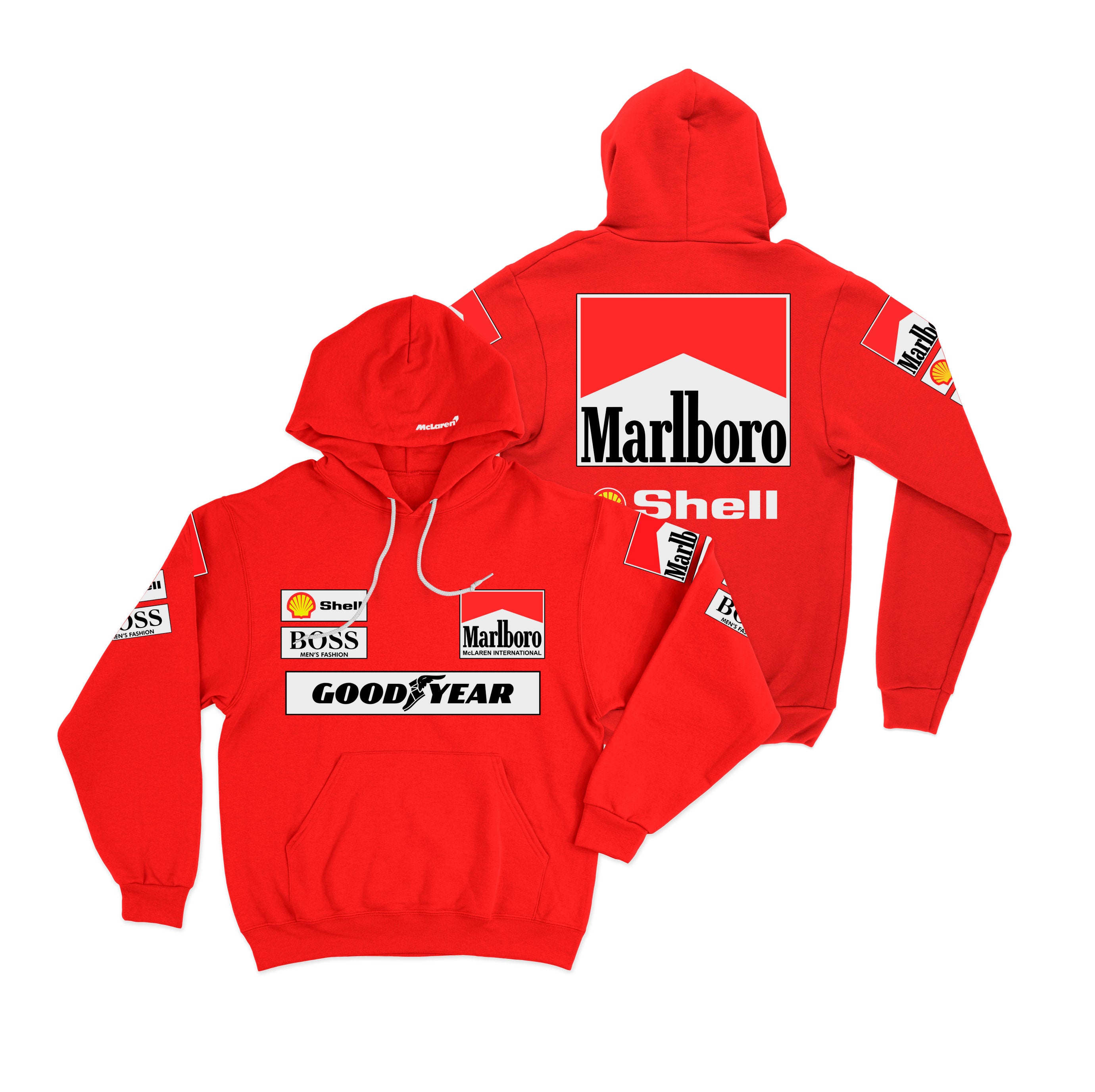 Moletom Mclaren Equipe Retrô Vermelho