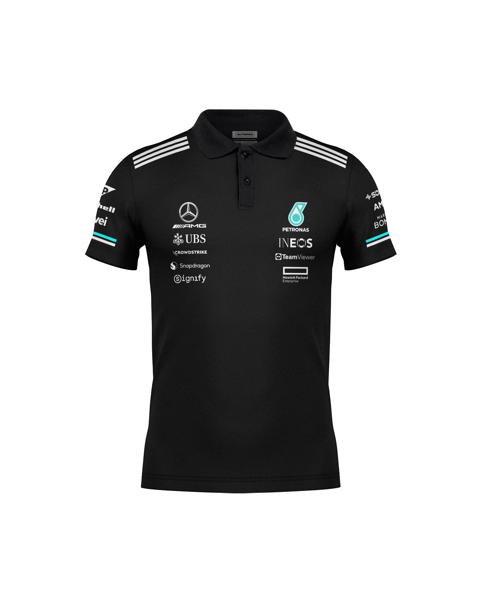 Camiseta Polo Mercedes Equipe Preto 2025
