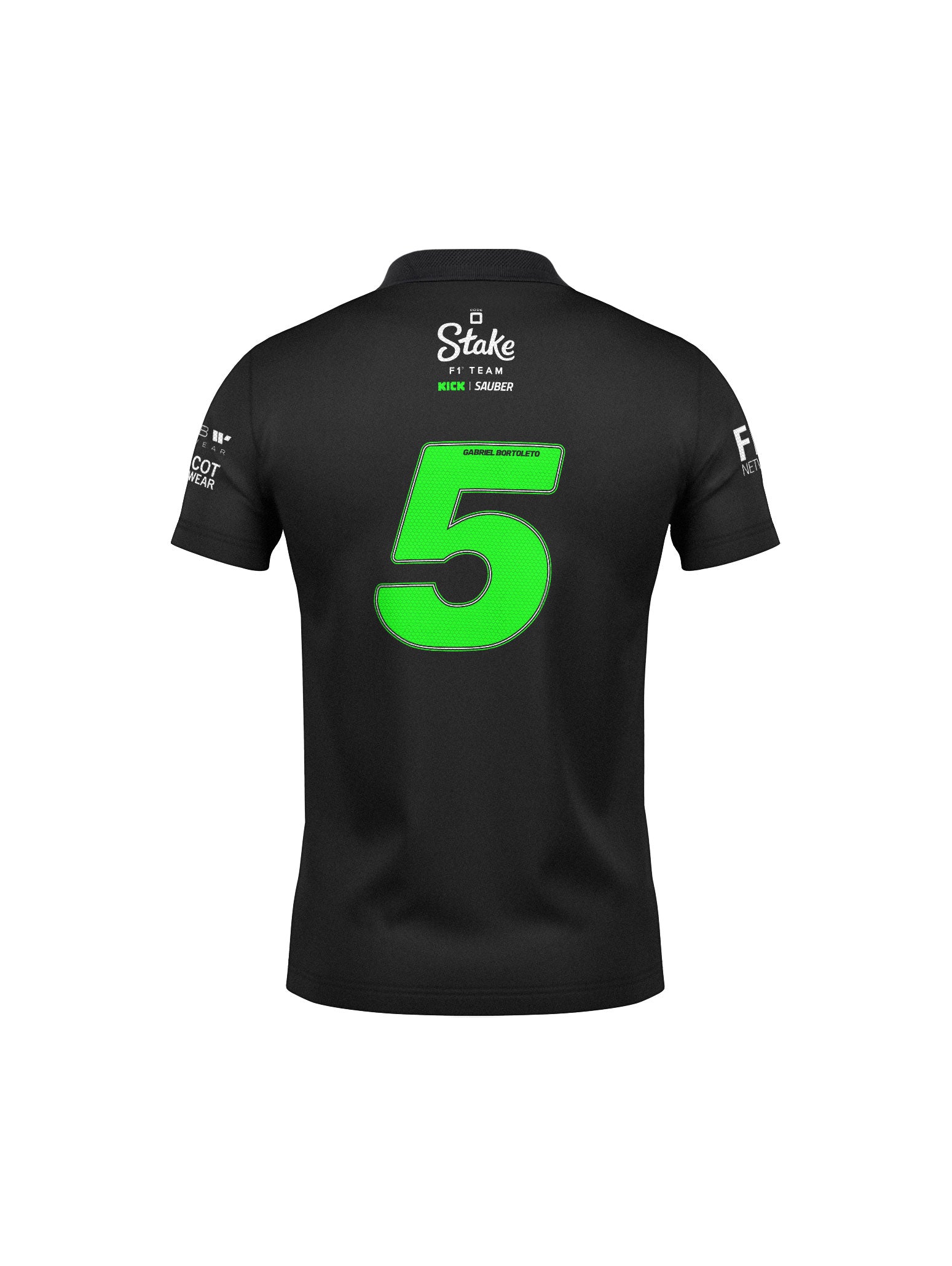 Camiseta Polo Stake Sauber Bortoleto Preto 2025