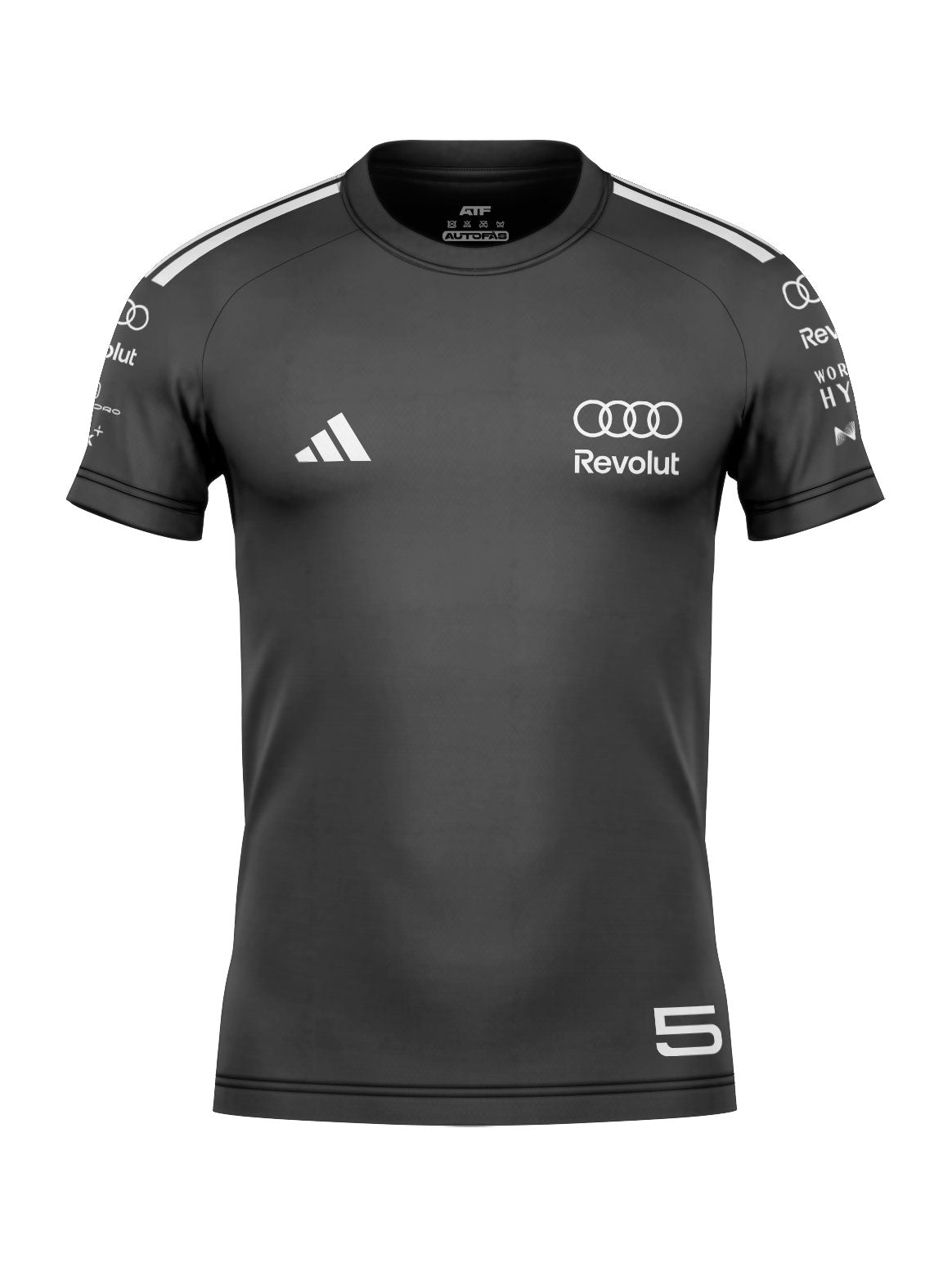 Camiseta Audi Bortoleto 2026 Algodão Cinza Raglan
