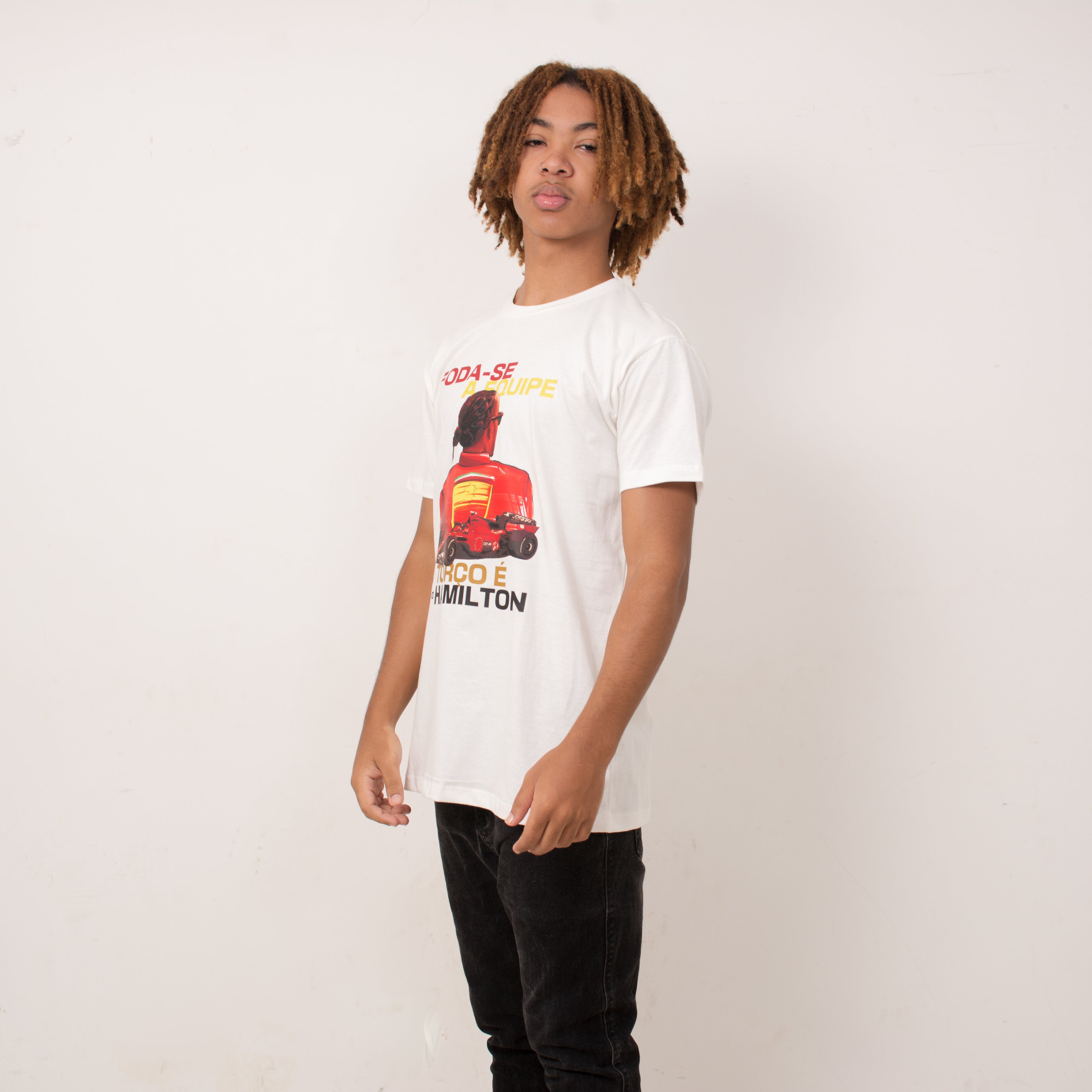 Camiseta Lewis Hamilton 2025 FOD@-SE Algodão