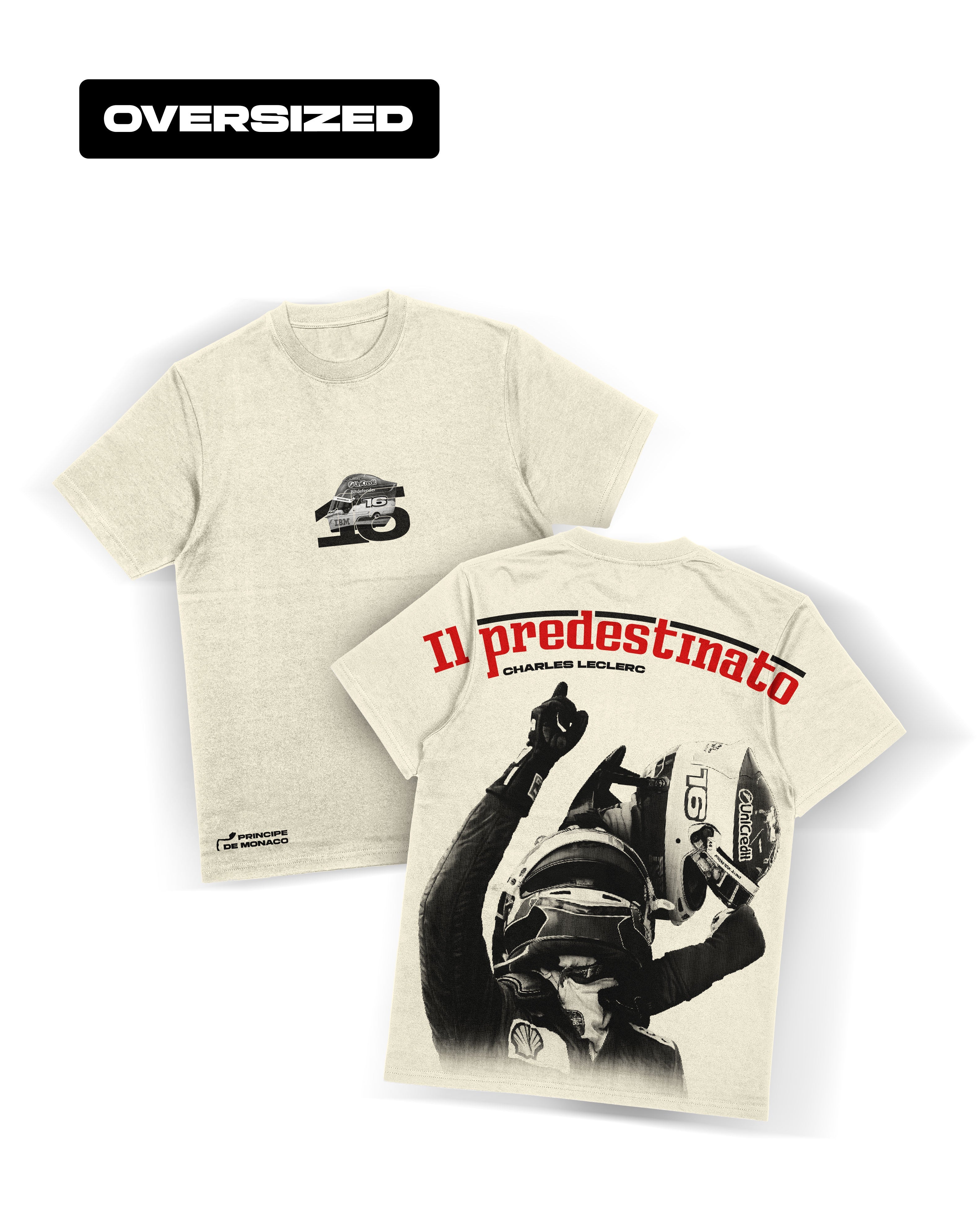 Camiseta Oversized Charles Leclerc IL Predestinato Mônaco 2026