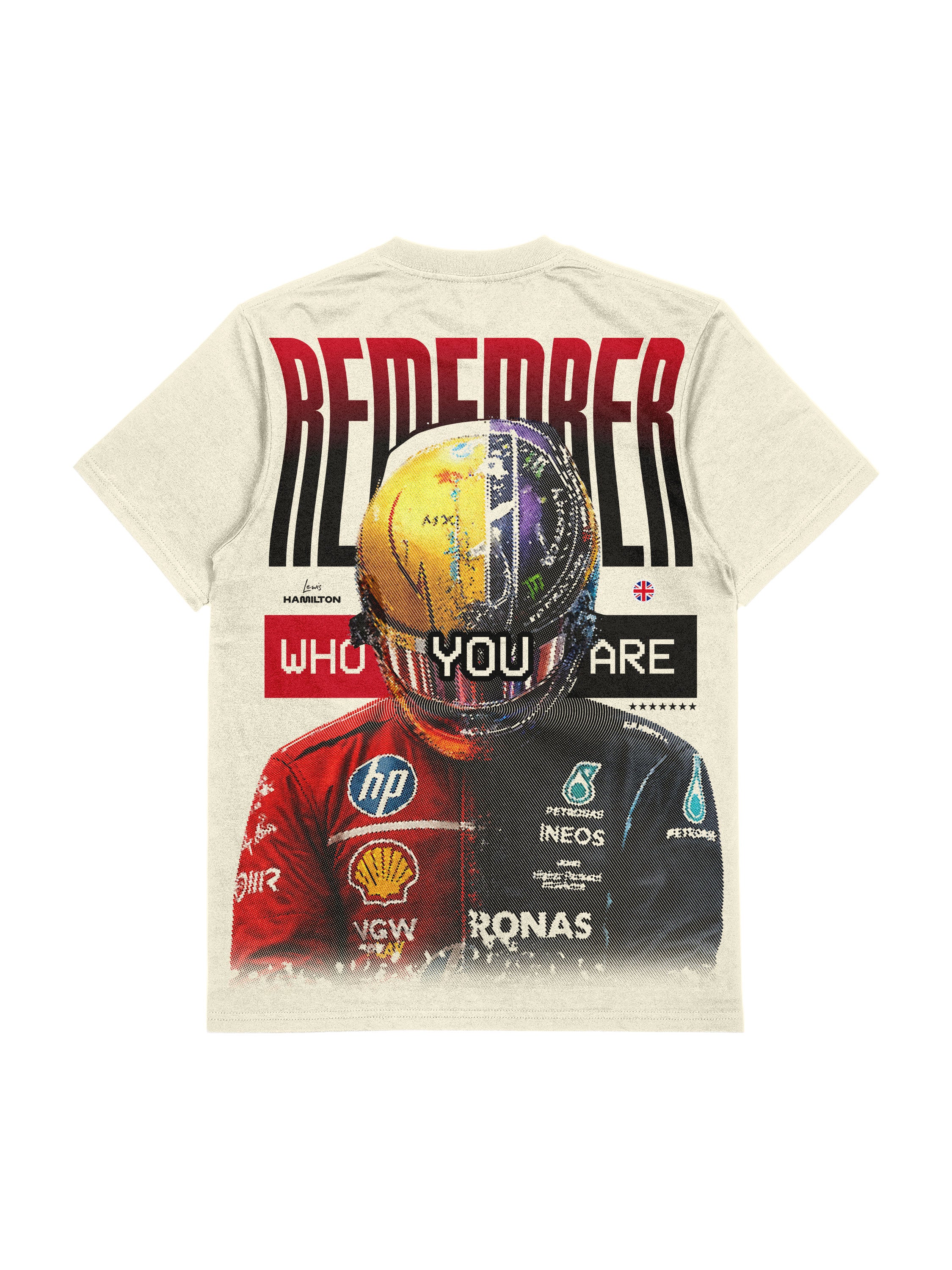 Camiseta Oversized Lewis Hamilton Remember Who You Are - Off White