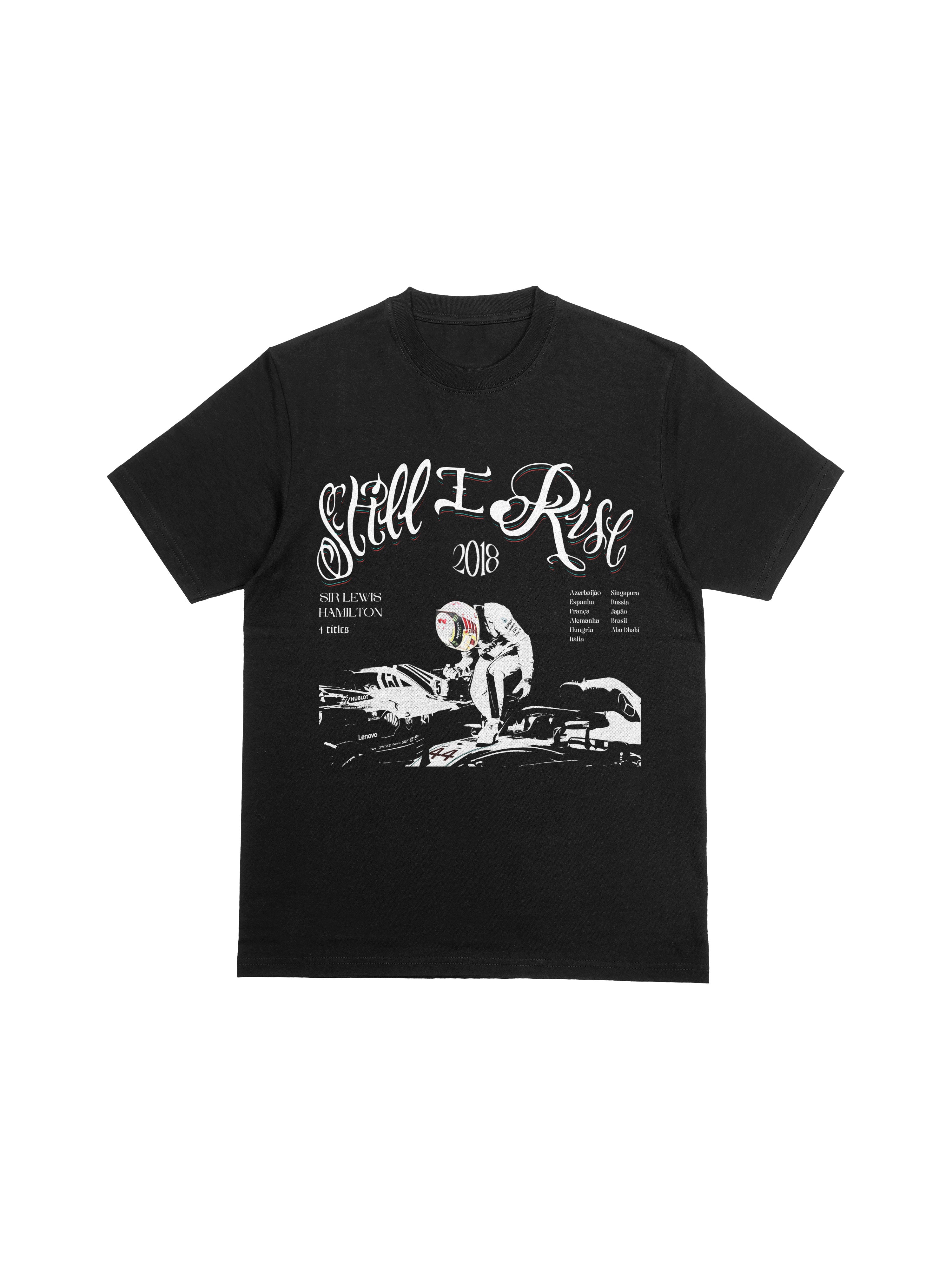 Camiseta Oversized Lewis Hamilton Mercedes 2018 Algodão