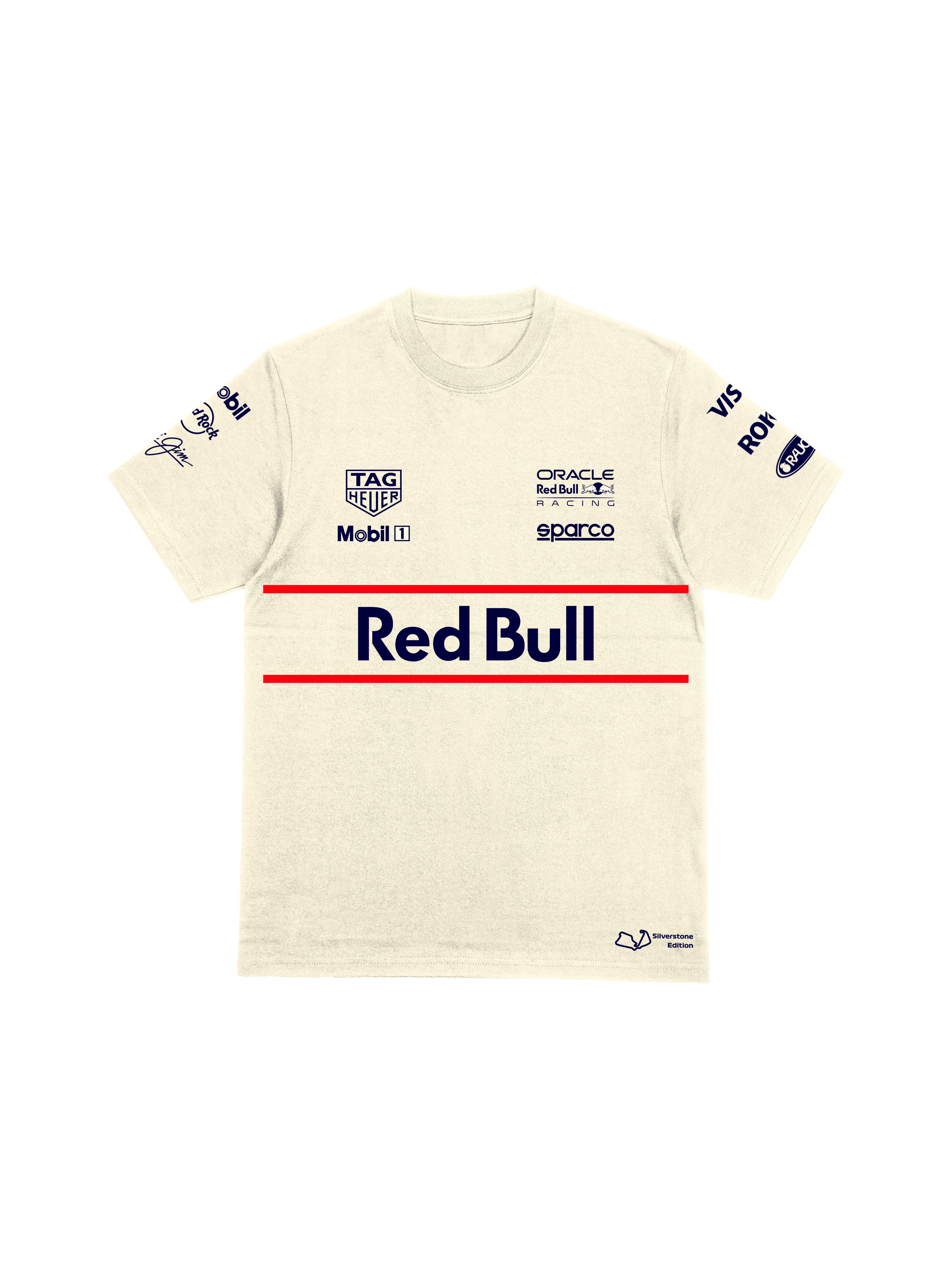 Camiseta Oversized Silverstone Edition Red Bull Off White 2025 Algodão
