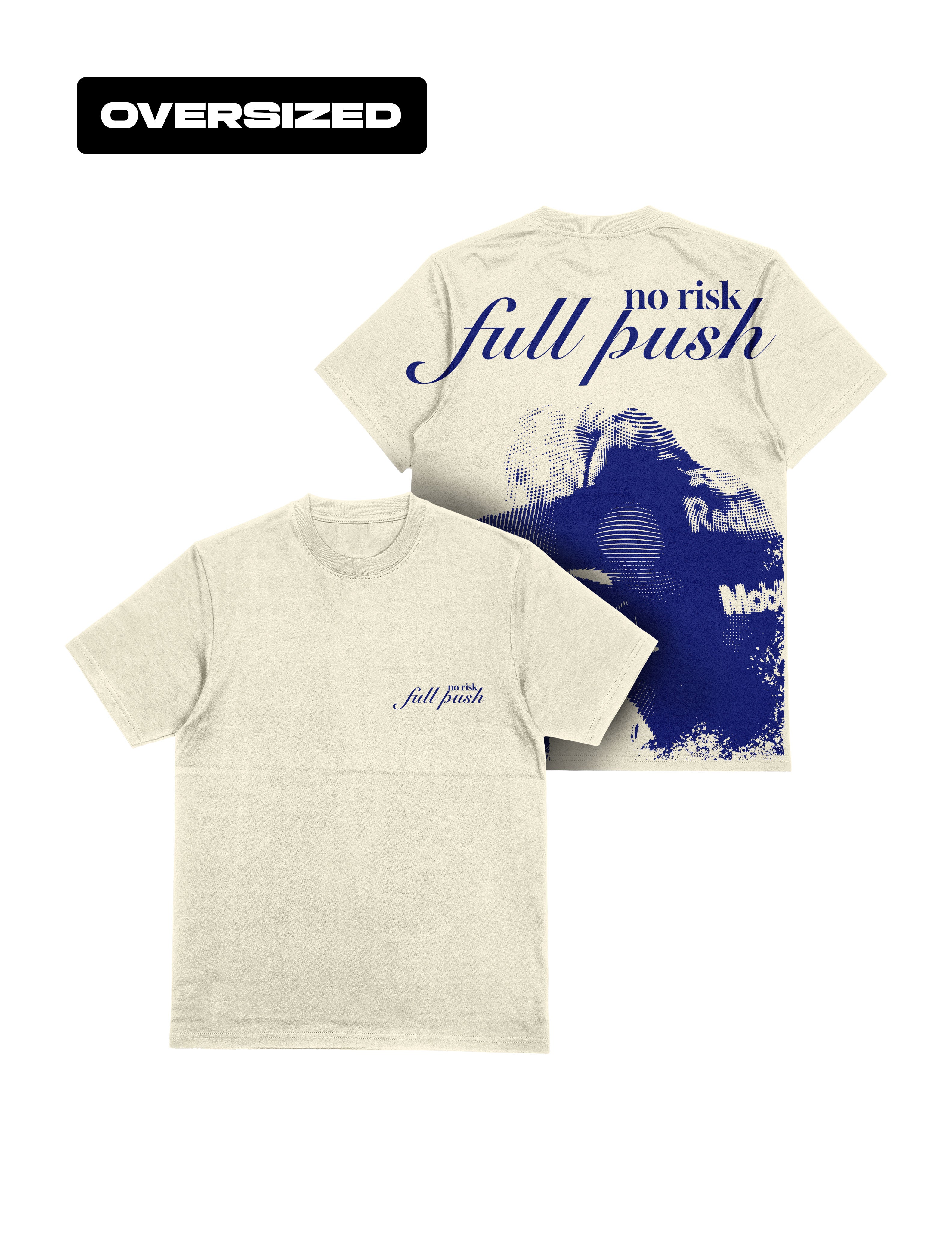 Camiseta Oversized Max Verstappen No Risk Full Push 1 - Off White