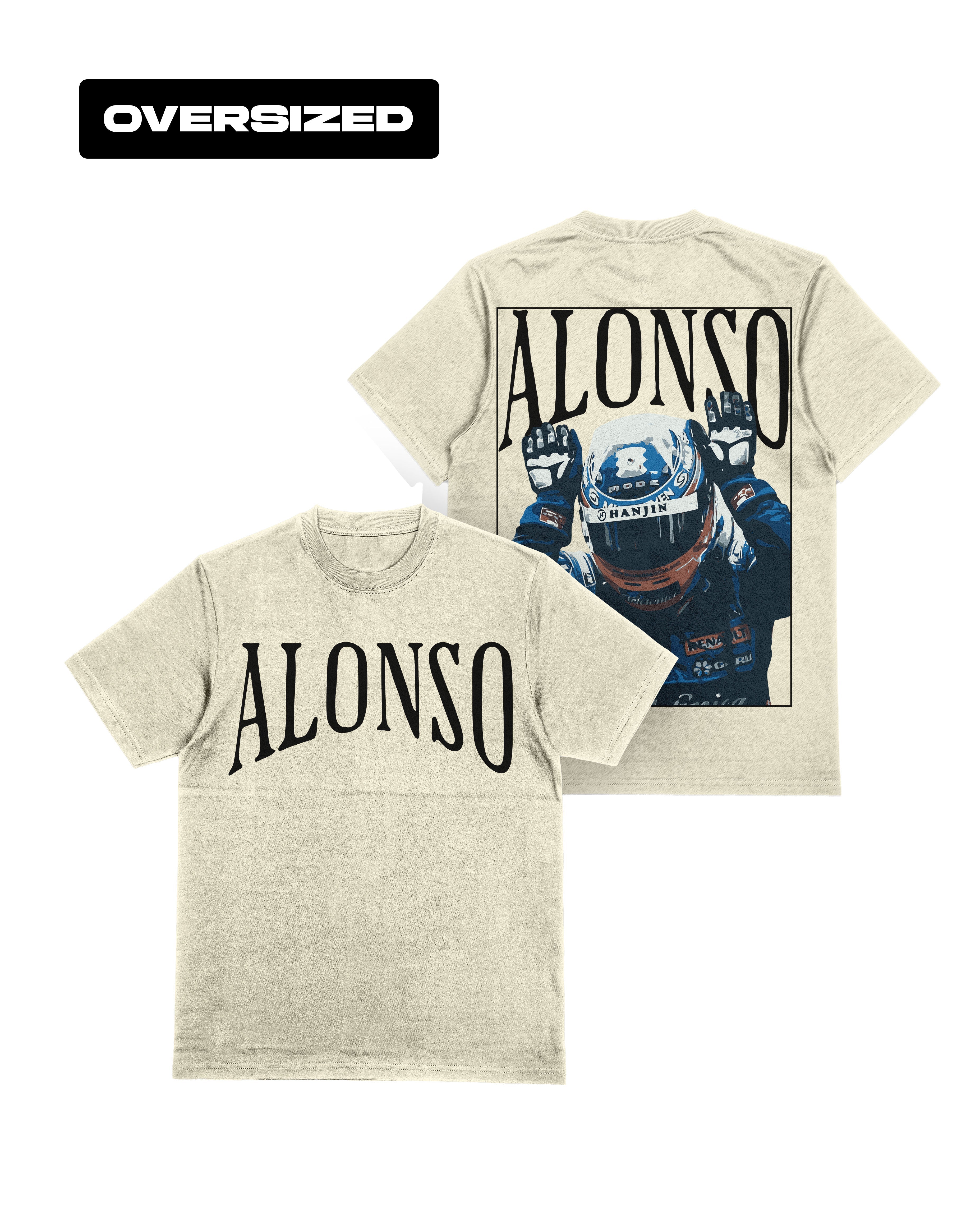 Camiseta Oversized Fernando Alonso Offwhite Card