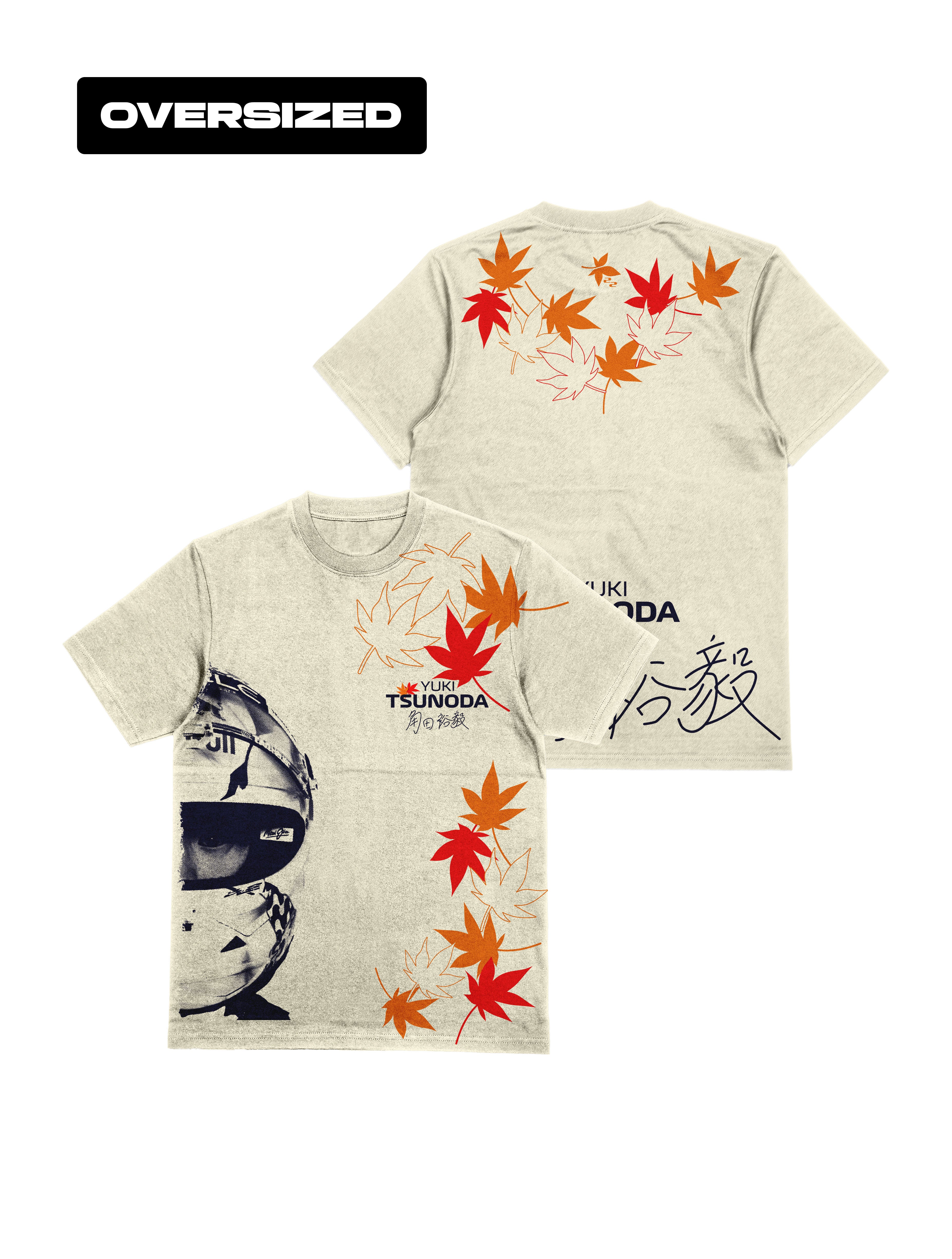 Camiseta Oversized Yuki Tsunoda GP Canada Off White Card