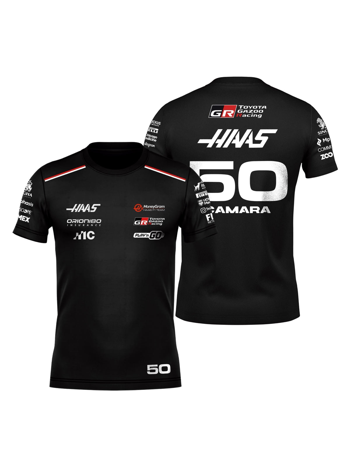 Camiseta Algodão Rafael Câmara Haas, frente e costas com o número 50