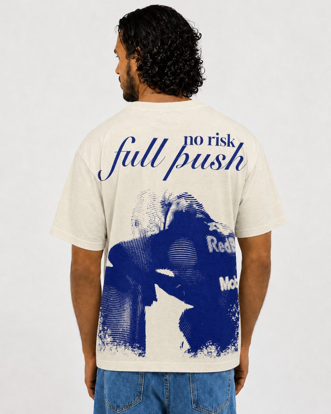 Camiseta Oversized Max Verstappen No Risk Full Push 1 - Off White