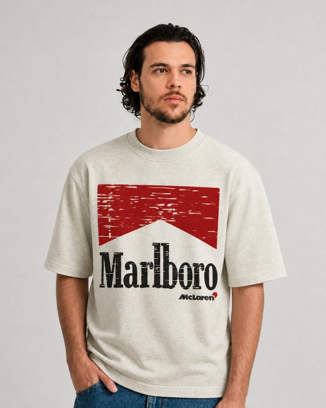 Camiseta Oversized McLaren Marlboro Vintage - Coleção Wide