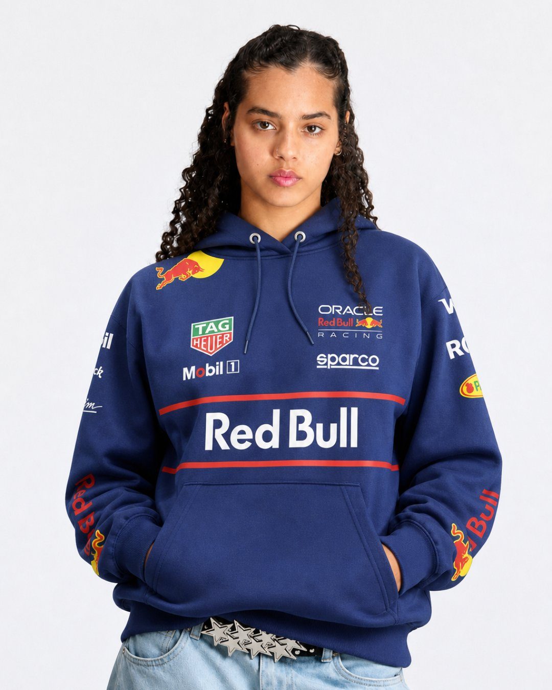 Moletom Canguru Red Bull 2025 Azul Marinho