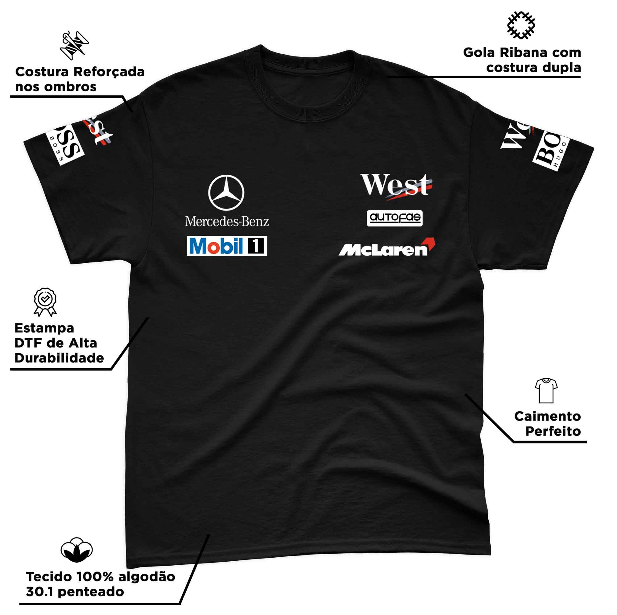 Camiseta Mclaren Edição World Champion Lando Norris 98/24 100% Algodão