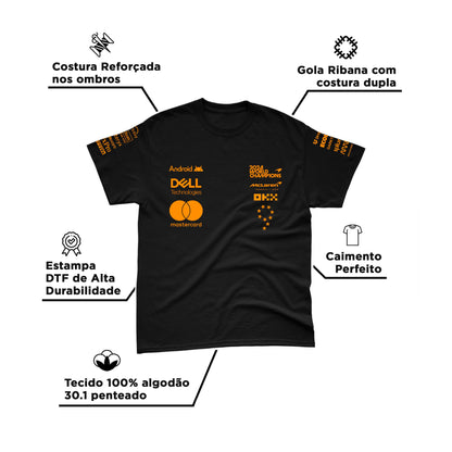 Camiseta Mclaren Edição Campeãe Muldial 2024 100% Algodão