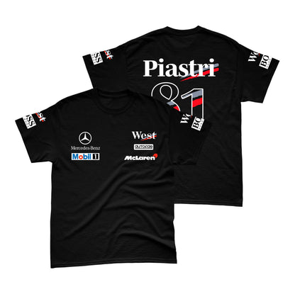 Camiseta Mclaren Edição World Champion Oscar Piastri 98/24 100% Algodão