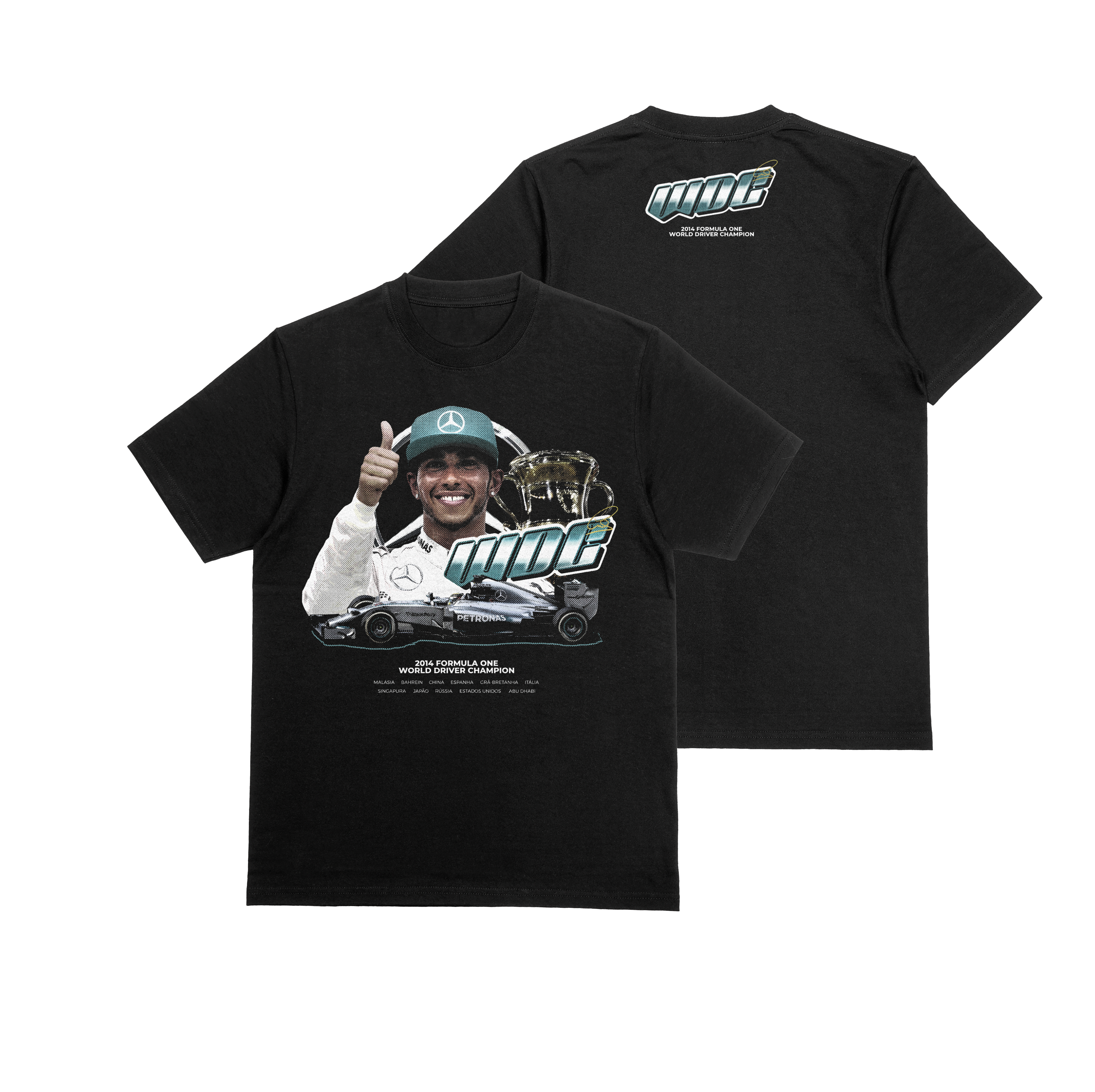 Camiseta Oversized Lewis Hamilton Mercedes 2014