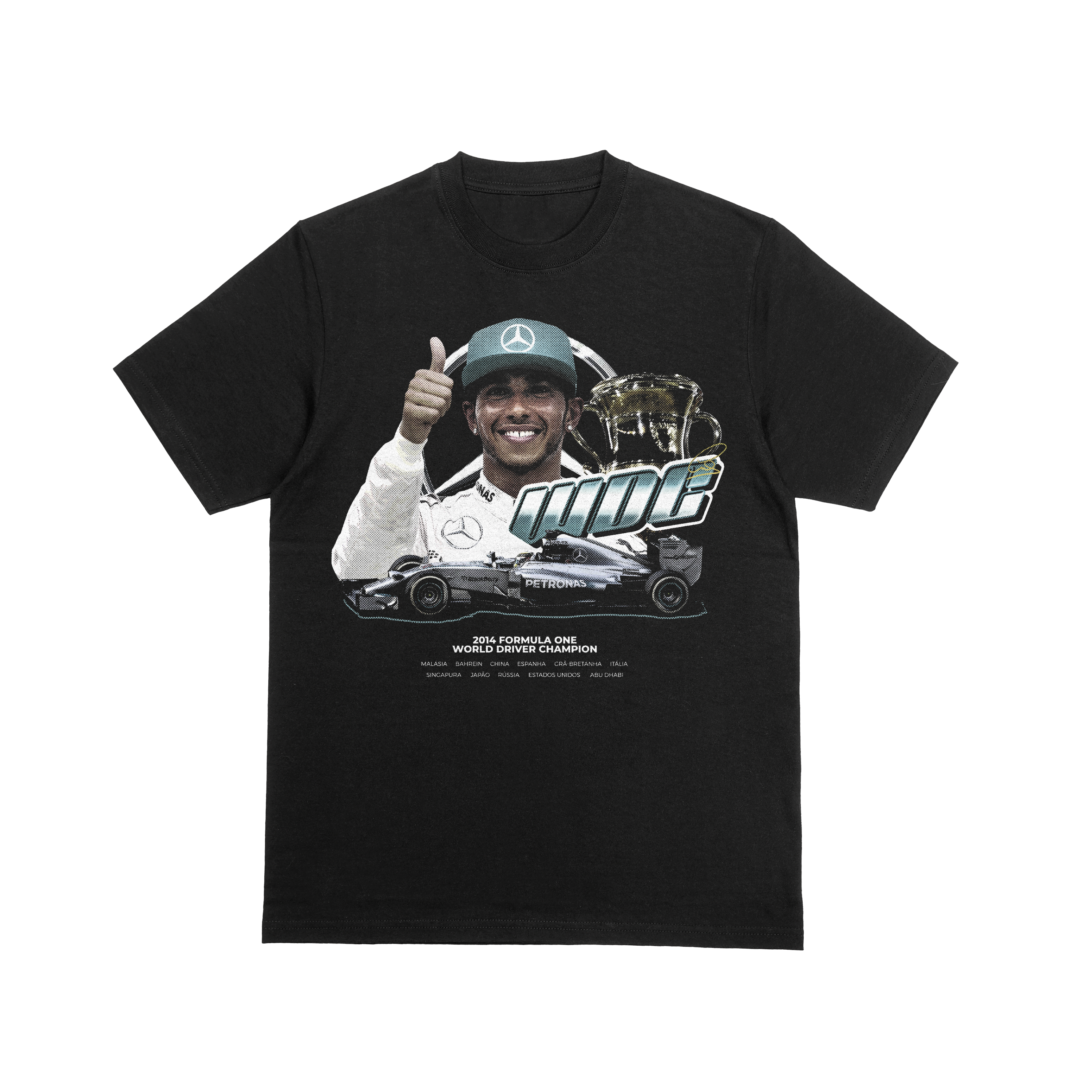 Camiseta Oversized Lewis Hamilton Mercedes 2014