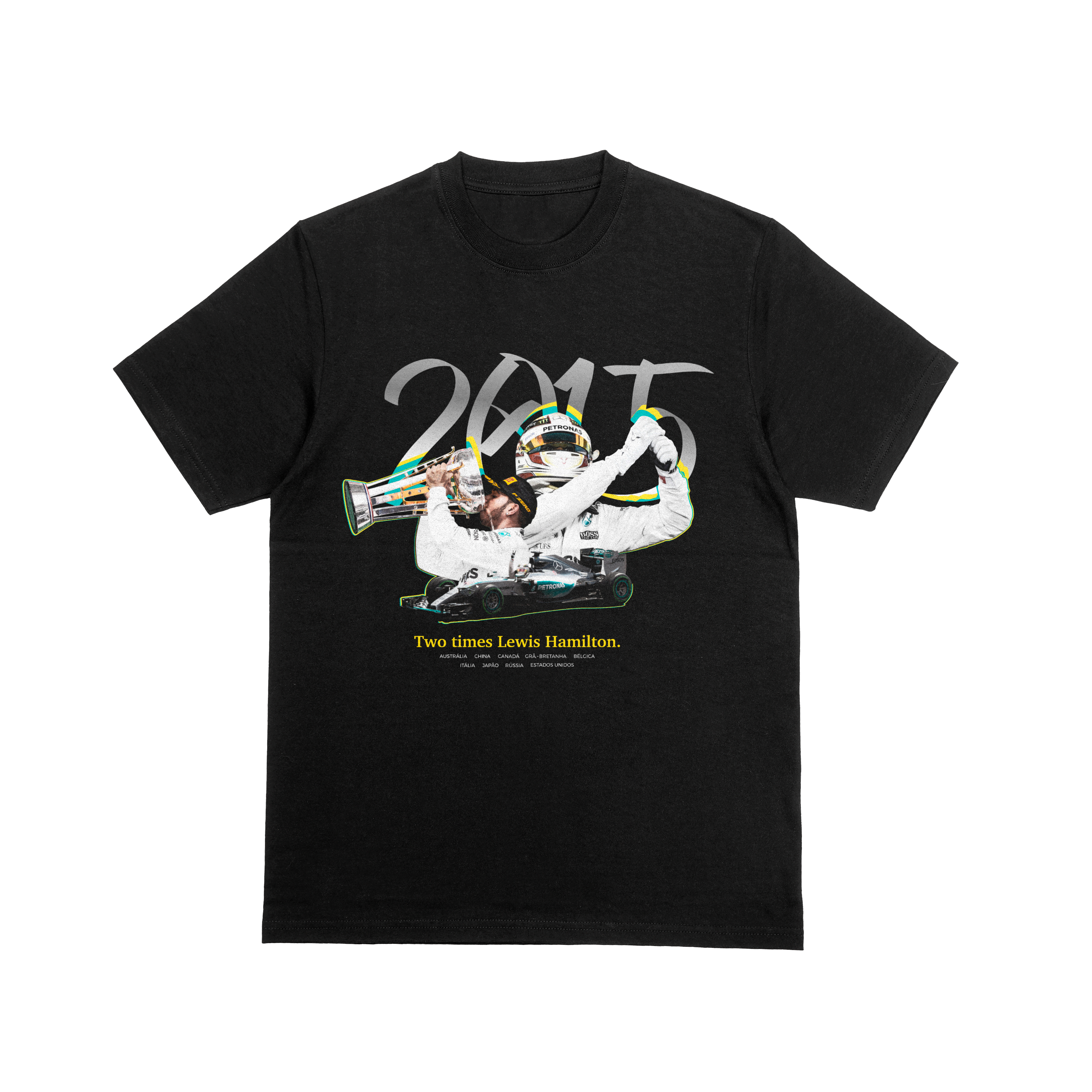 Camiseta Oversized Lewis Hamilton Mercedes 2015