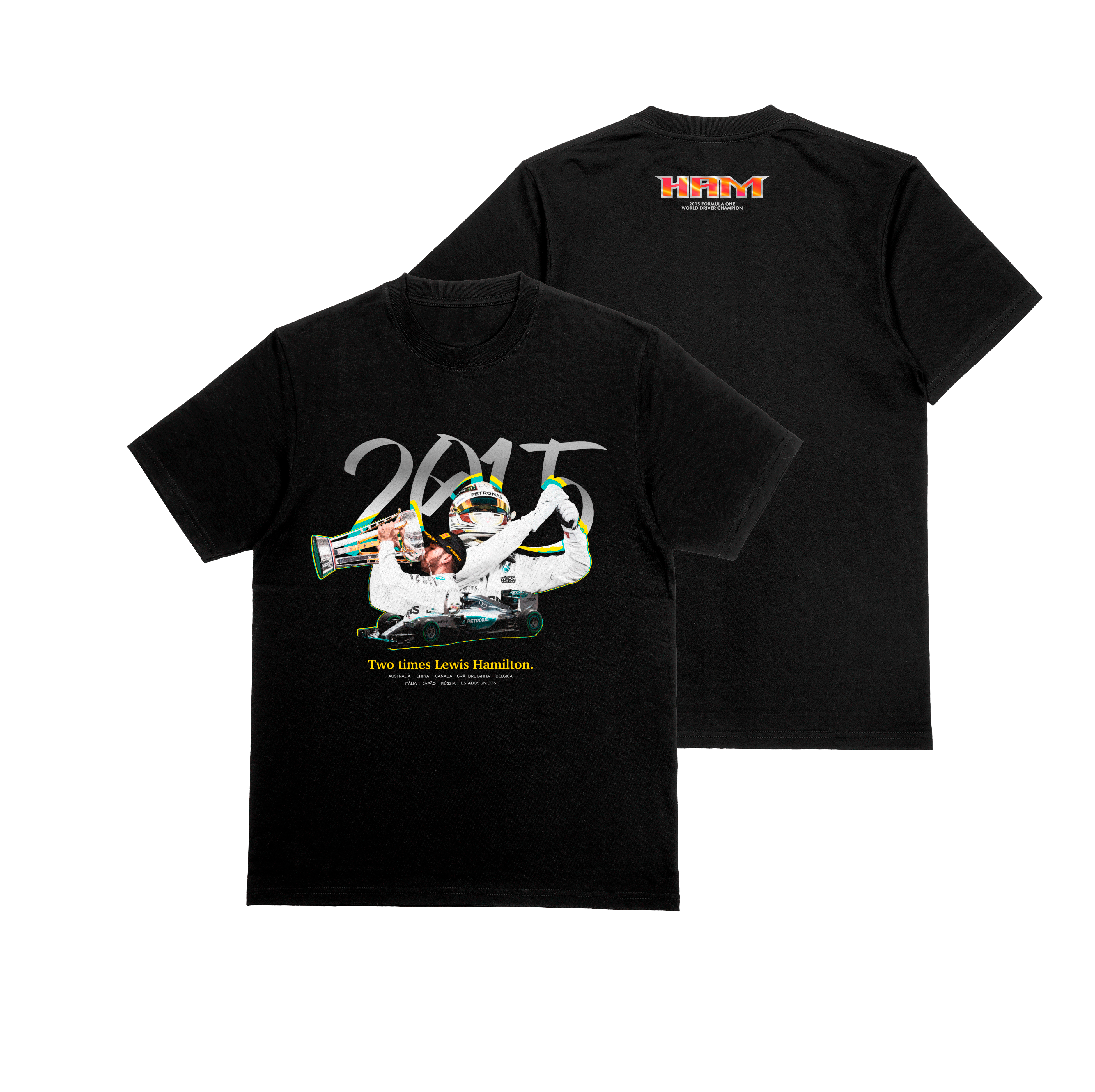 Camiseta Oversized Lewis Hamilton Mercedes 2015