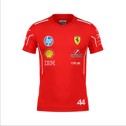 Camiseta Dryfit Ferrari Hamilton Vermelho 2025