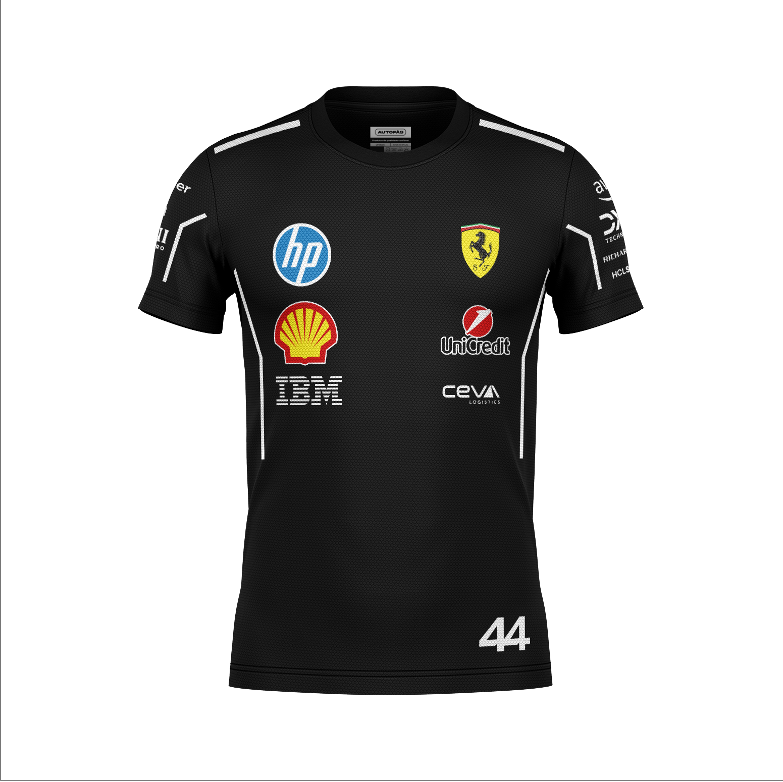 Camiseta Dryfit Ferrari Hamilton Preto 2025