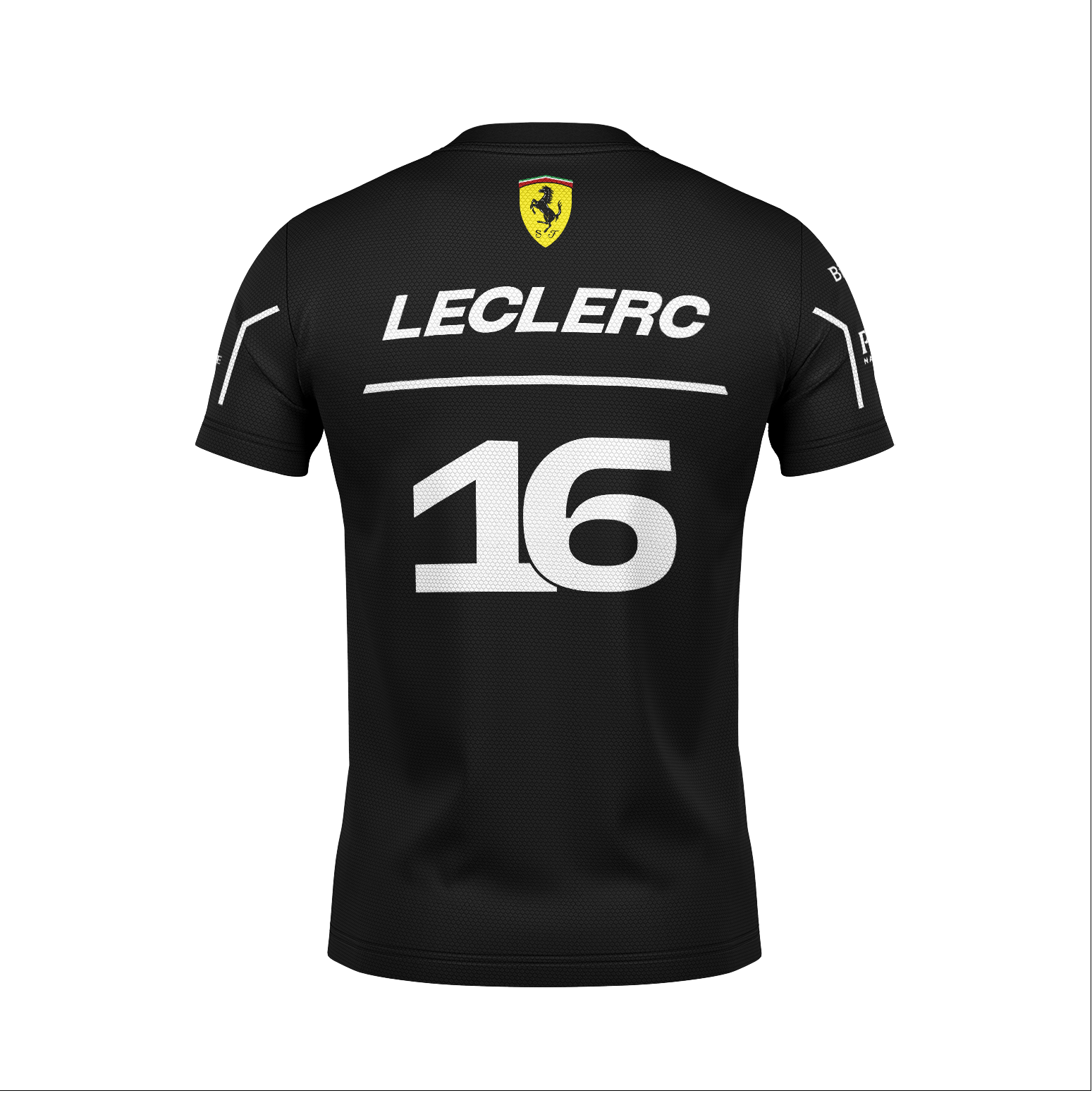 Camiseta Dryfit Ferrari Leclerc Preto 2025