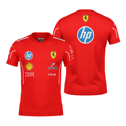 Camiseta Dryfit Ferrari Equipe Vermelho 2025