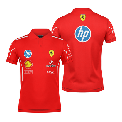 Camiseta Polo Ferrari Equipe Vermelho 2025