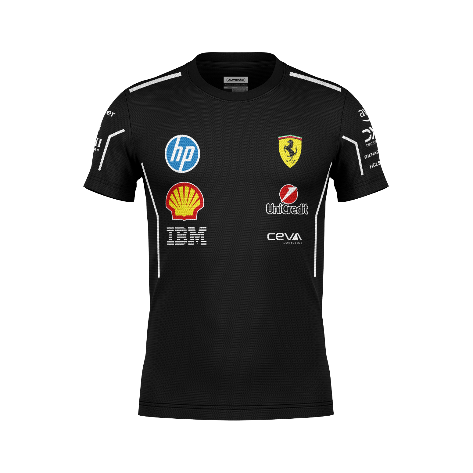 Camiseta Dryfit Ferrari Equipe Preto 2025